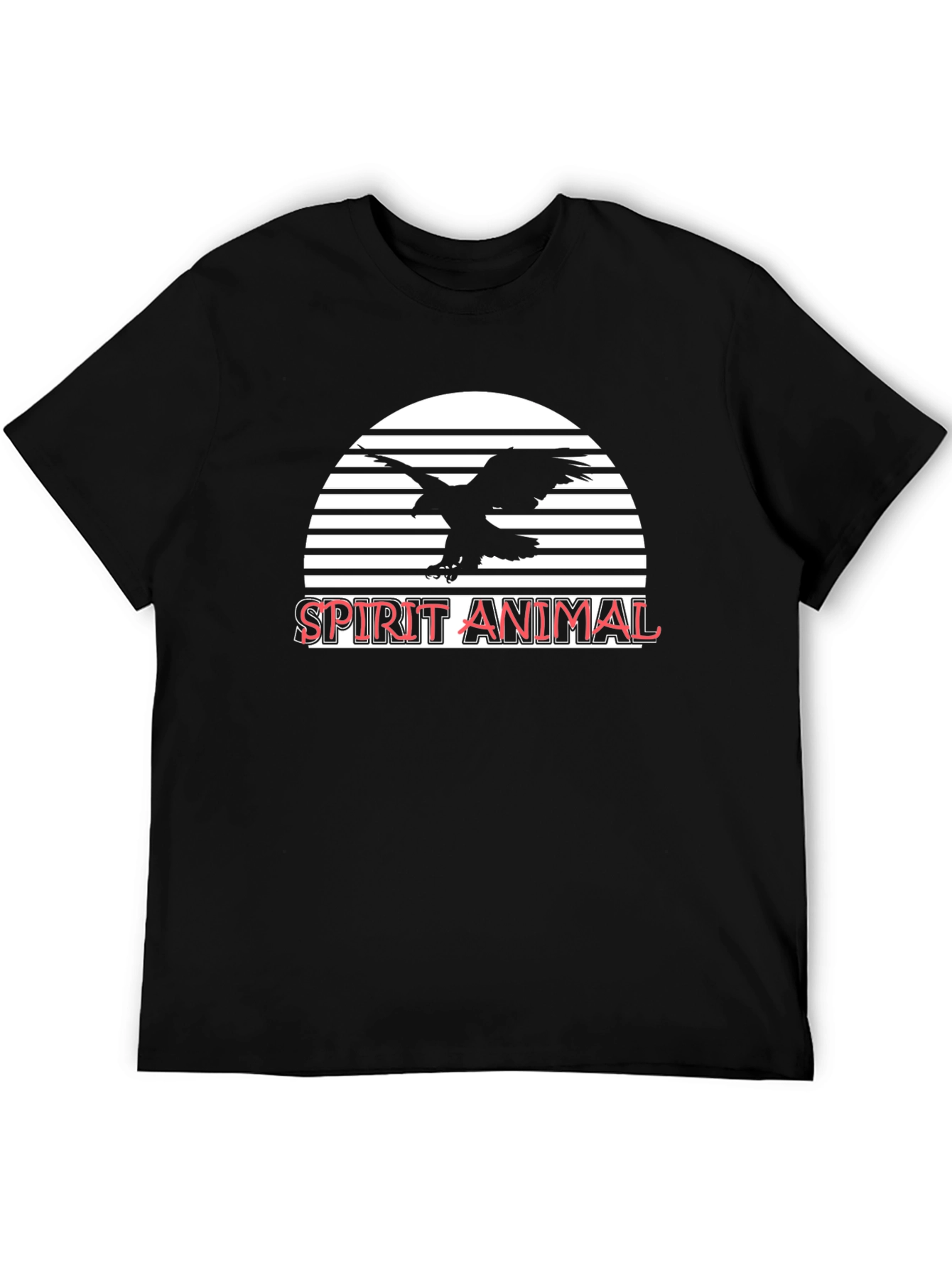 Spirit Animal Eagle Graphic Tee - Black