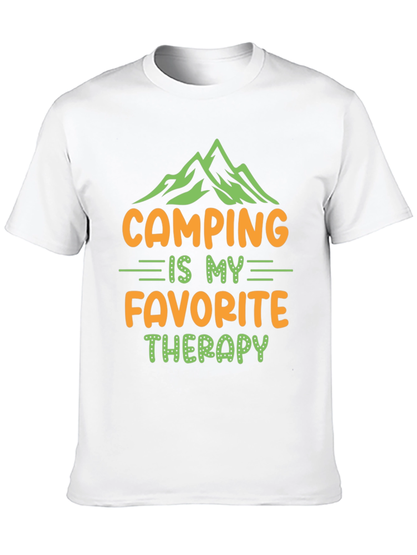 Camping Therapy Graphic Tee - Black Cotton Blend Shirt