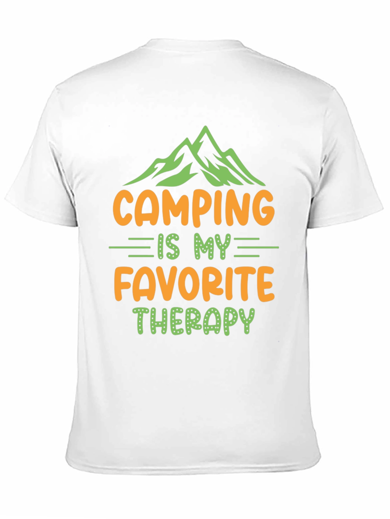 Camping Therapy Graphic Tee - Black Cotton Blend Shirt