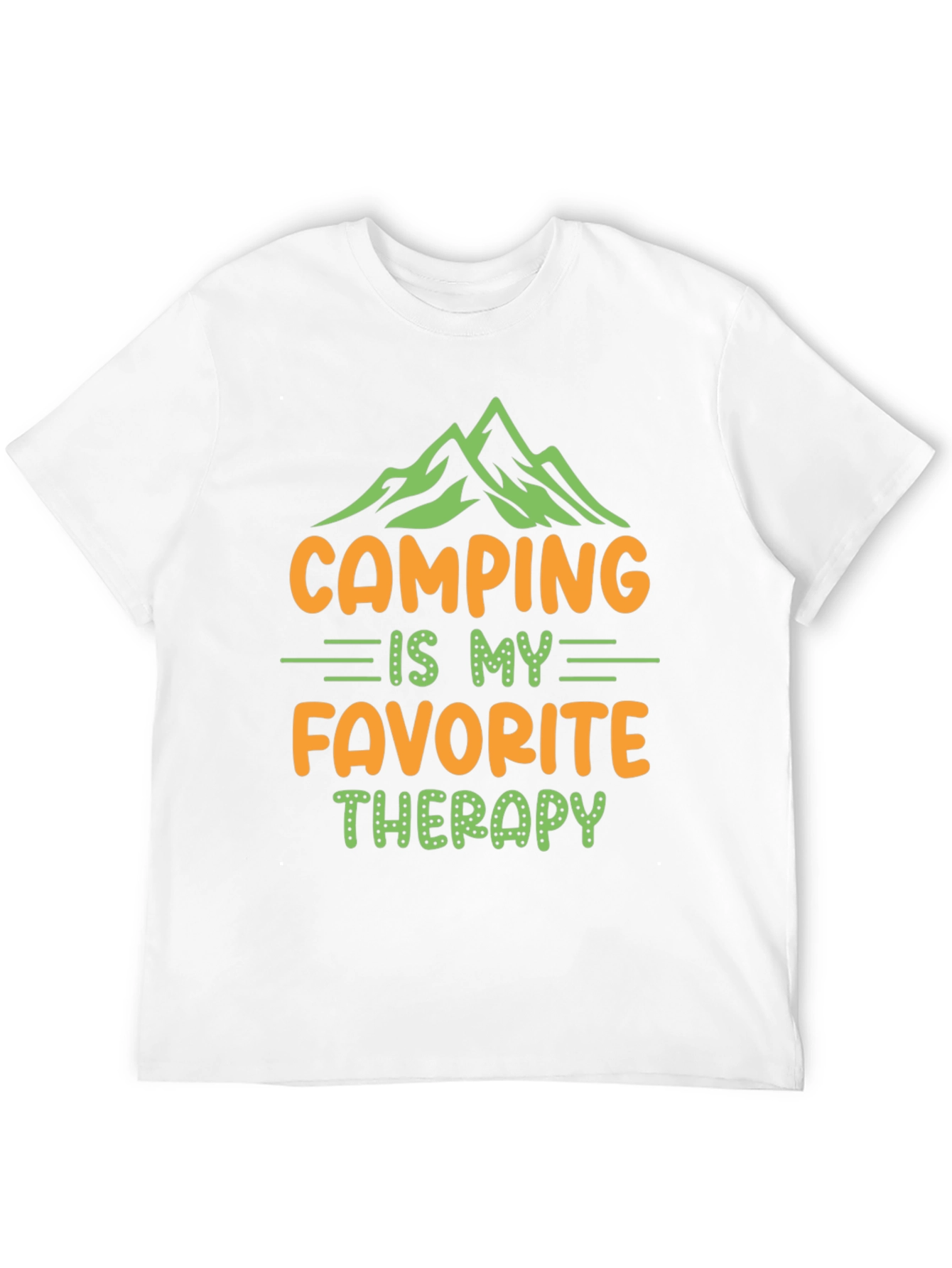 Camping Therapy Graphic Tee - Black Cotton Blend Shirt