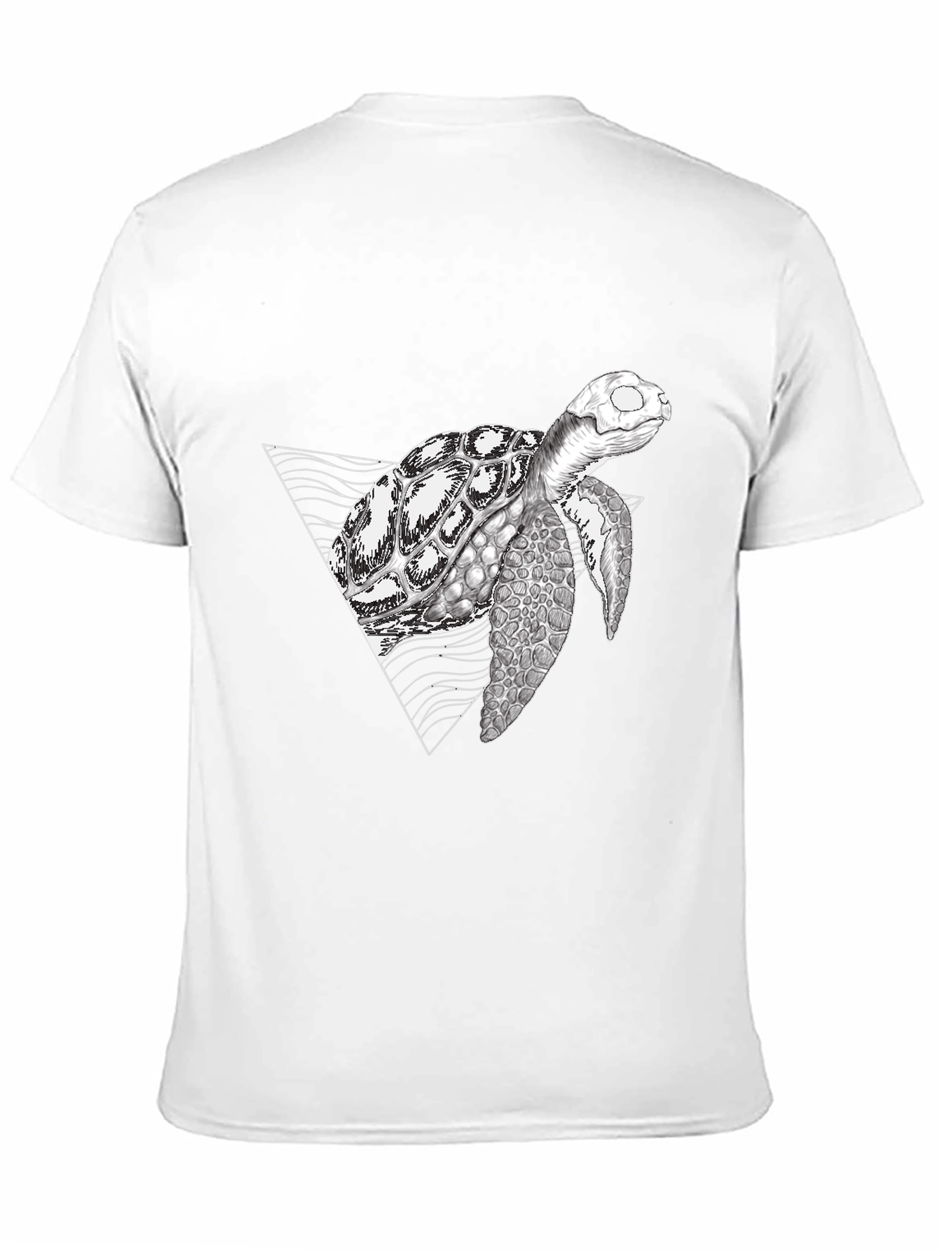 Geometric Turtle Black T-Shirt