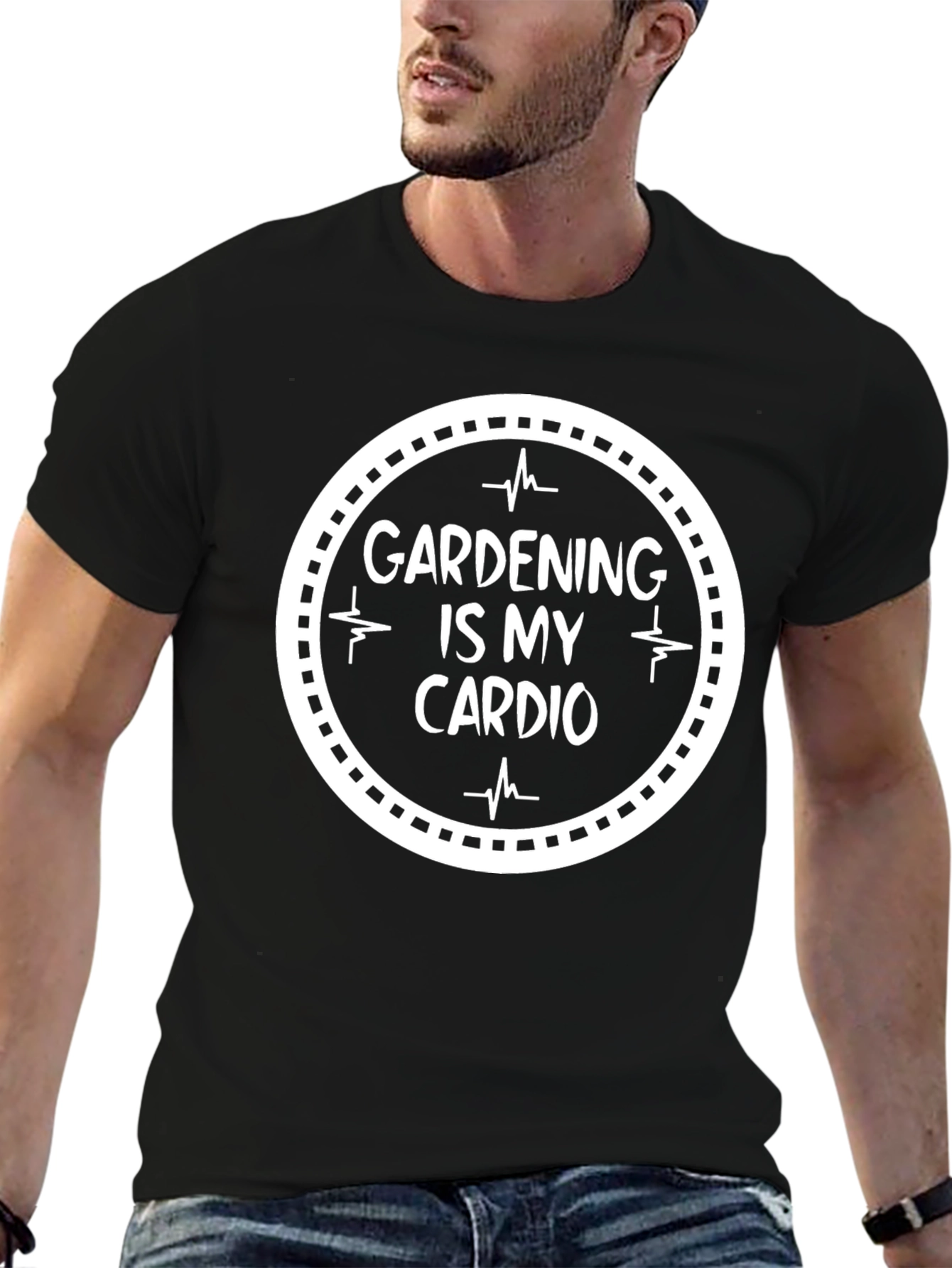 Gardening is My Cardio Black T-Shirt