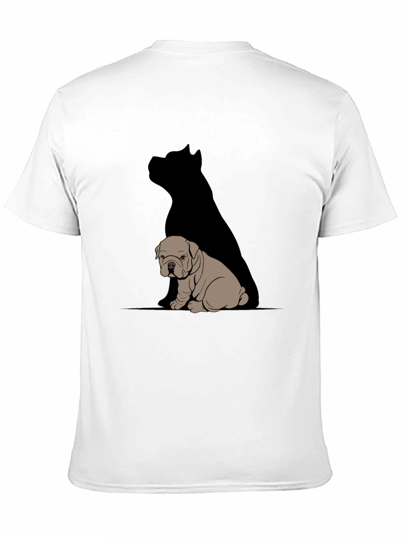 Bulldog & Shadow Graphic T-Shirt - Modern Casual Tee