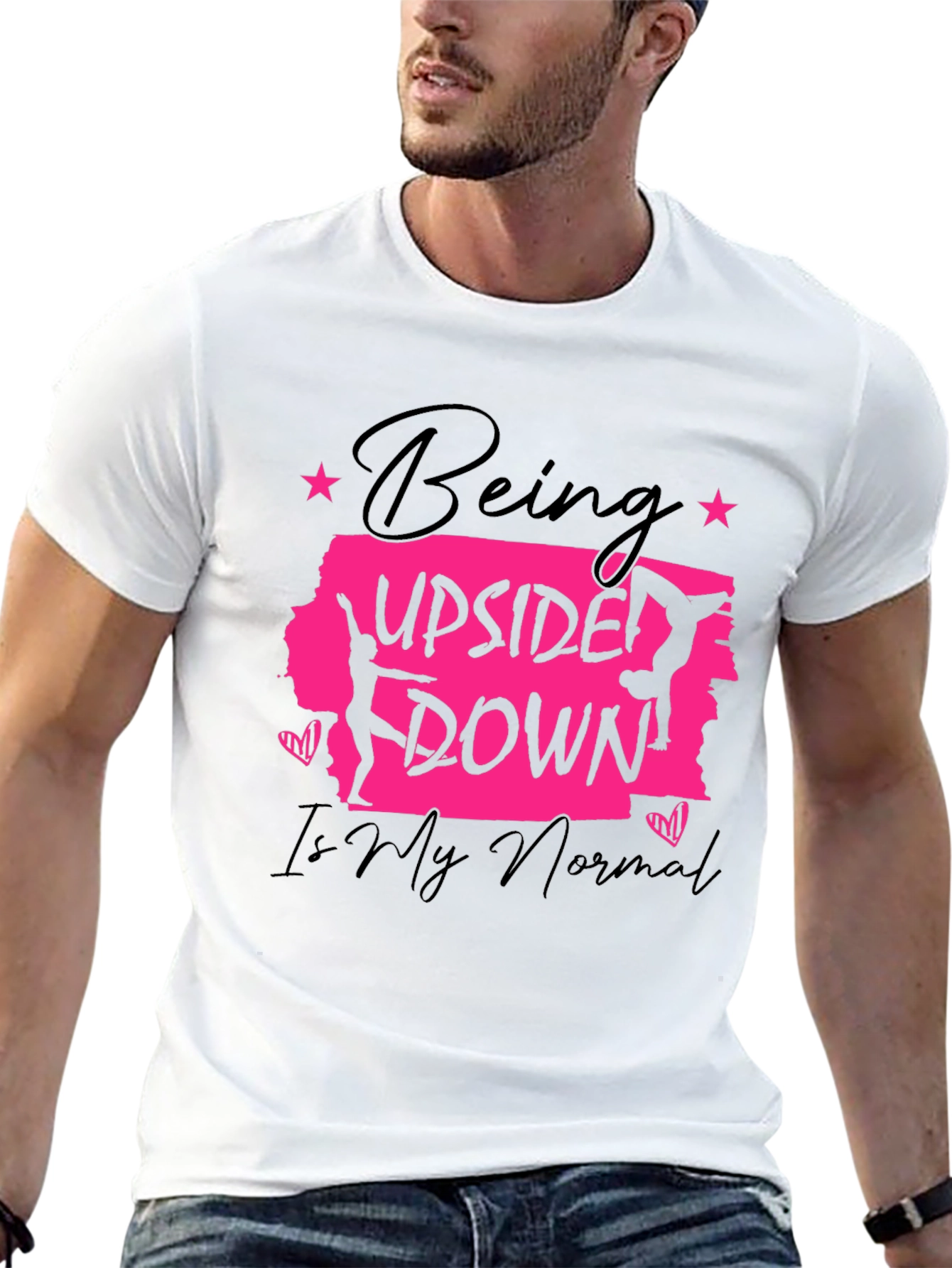 Upside Down Normal Gymnast Graphic T-Shirt
