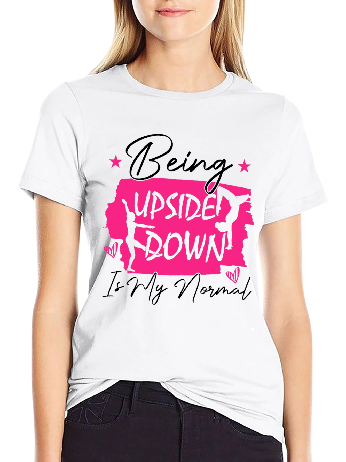 Upside Down Normal Gymnast Graphic T-Shirt