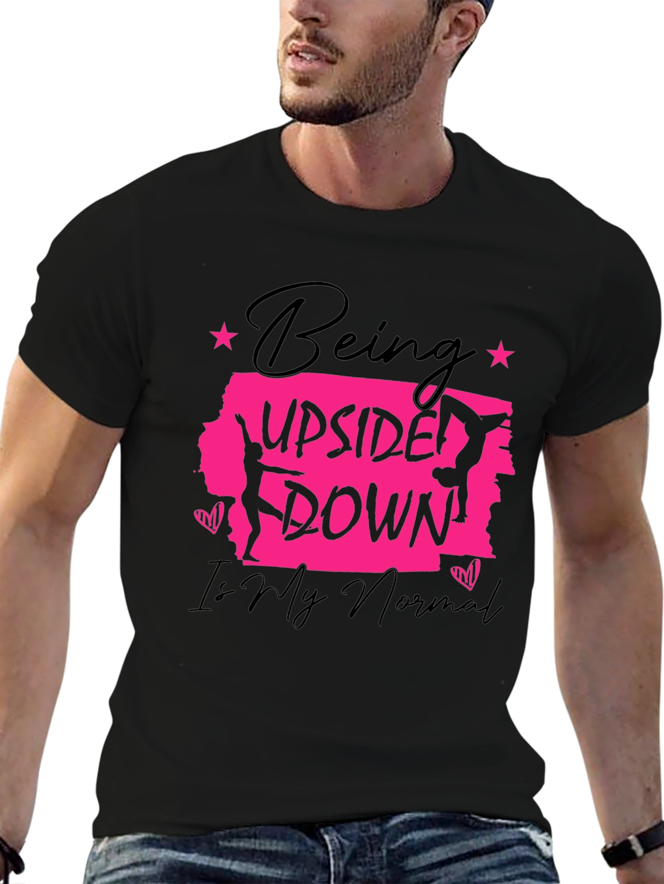 Upside Down Normal Gymnast Graphic T-Shirt
