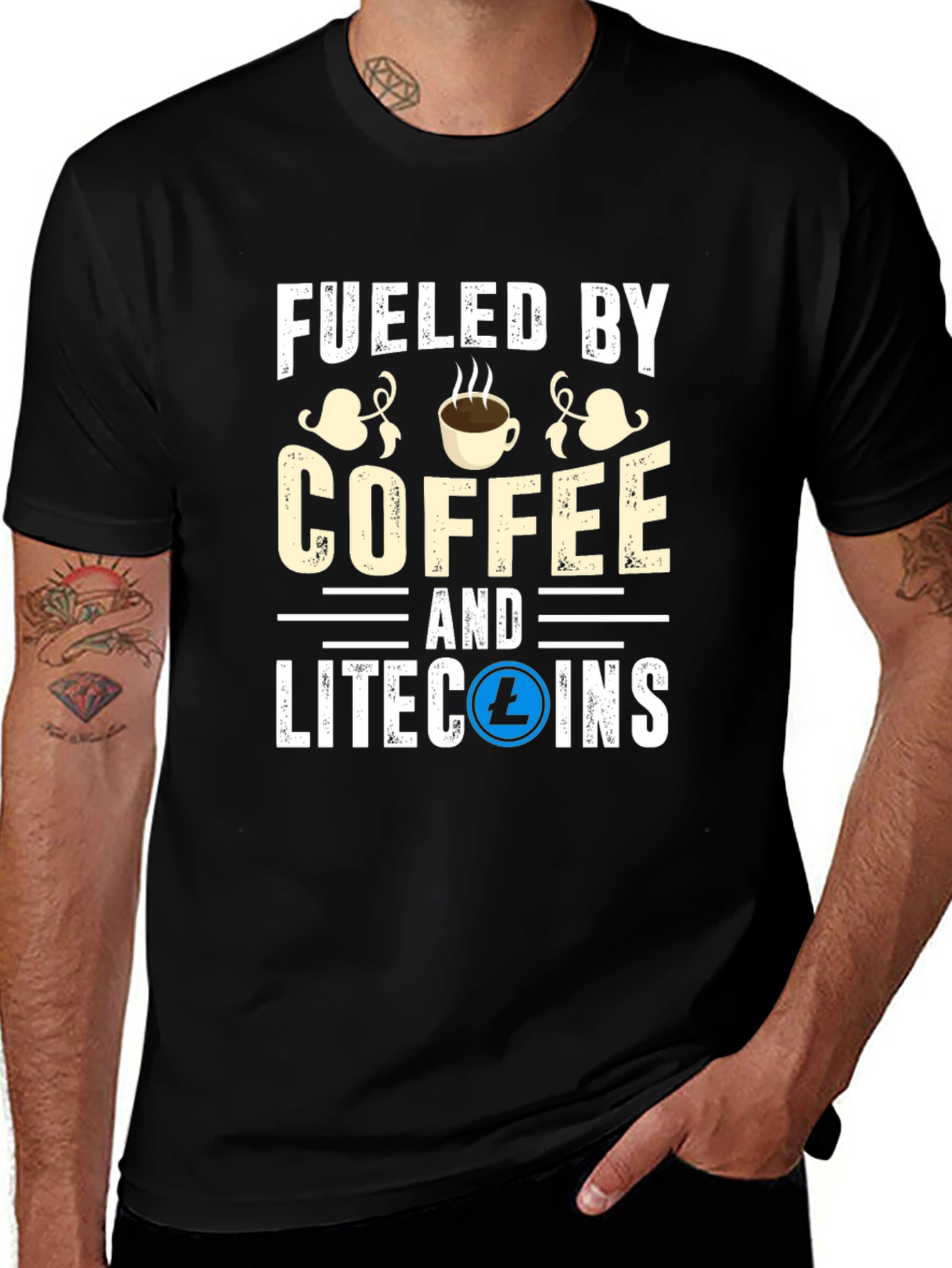 Fueled by Coffee & Litecoins T-Shirt