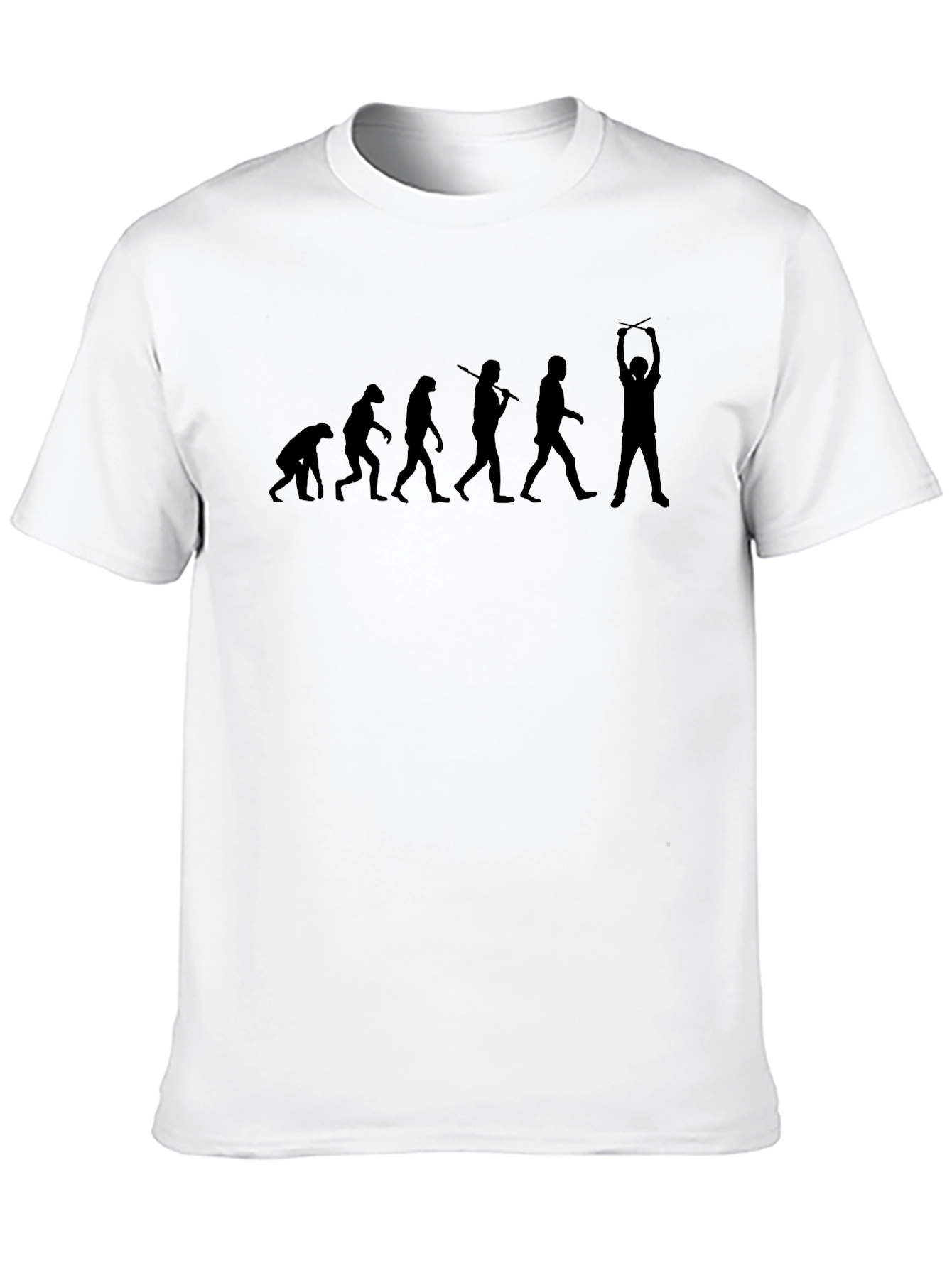 Evolution of Drumming Black T-Shirt