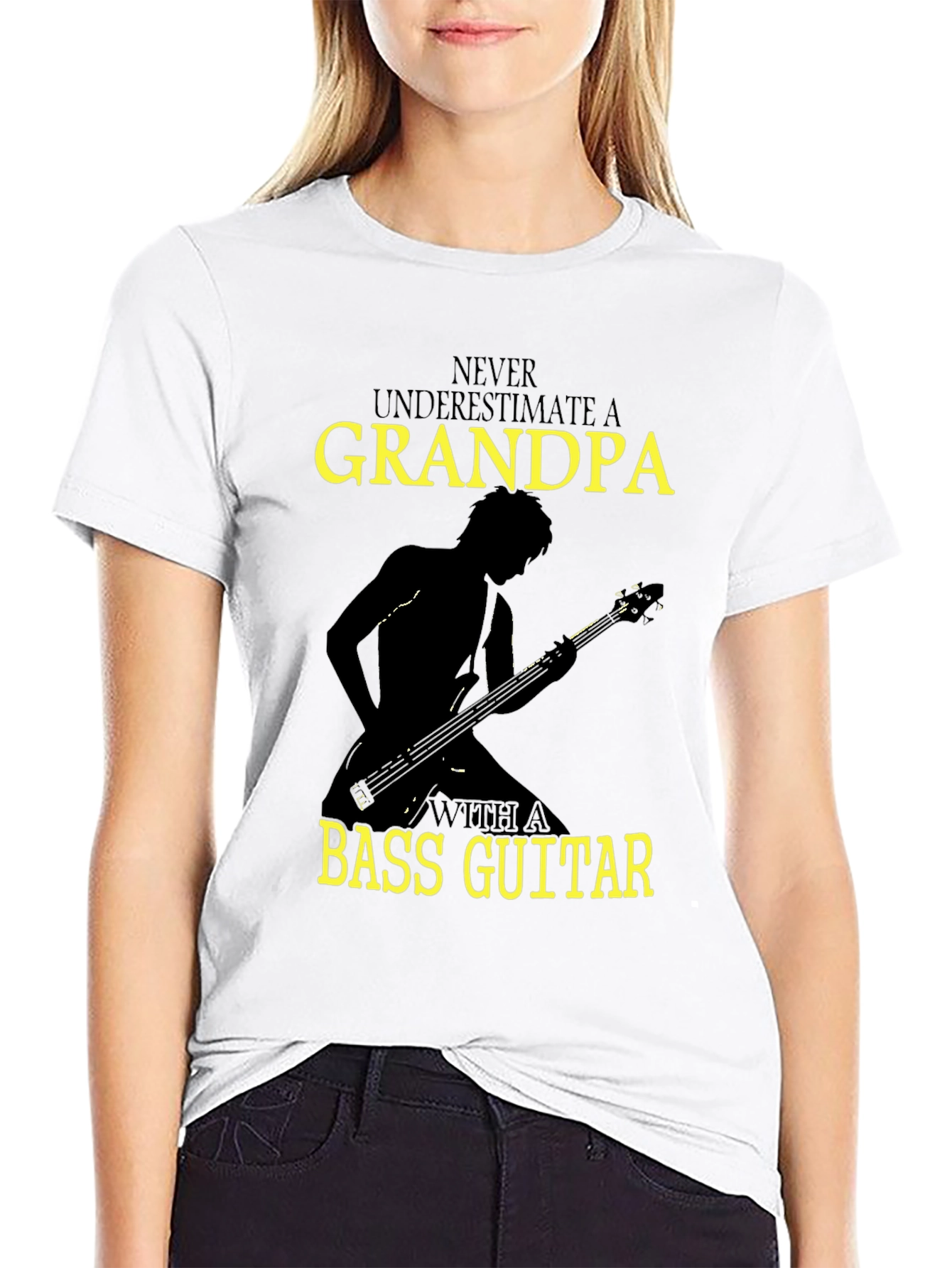 Grandpa Bass Guitar T-Shirt - Musician Gift