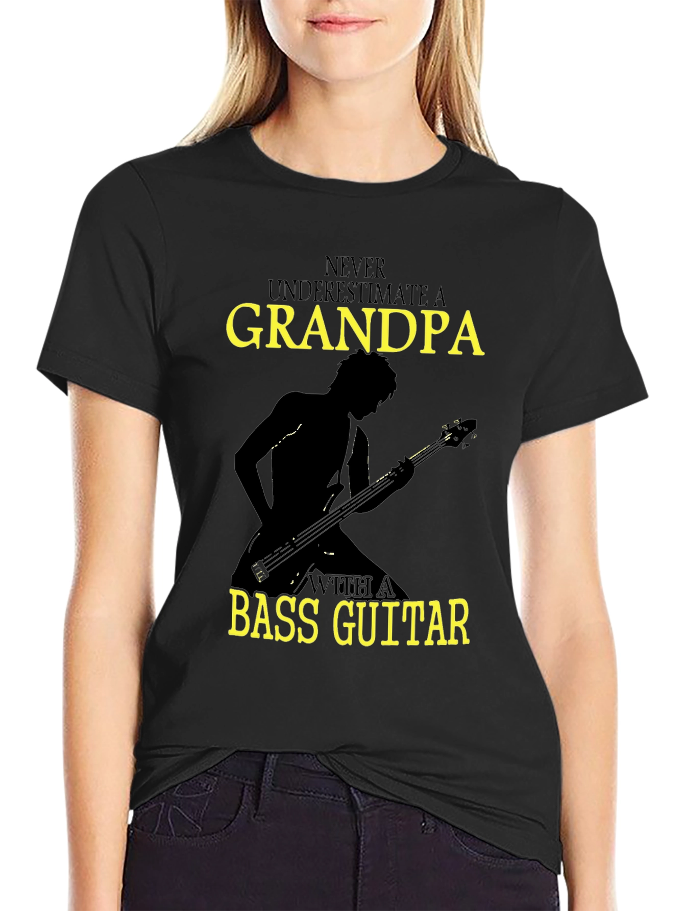 Grandpa Bass Guitar T-Shirt - Musician Gift