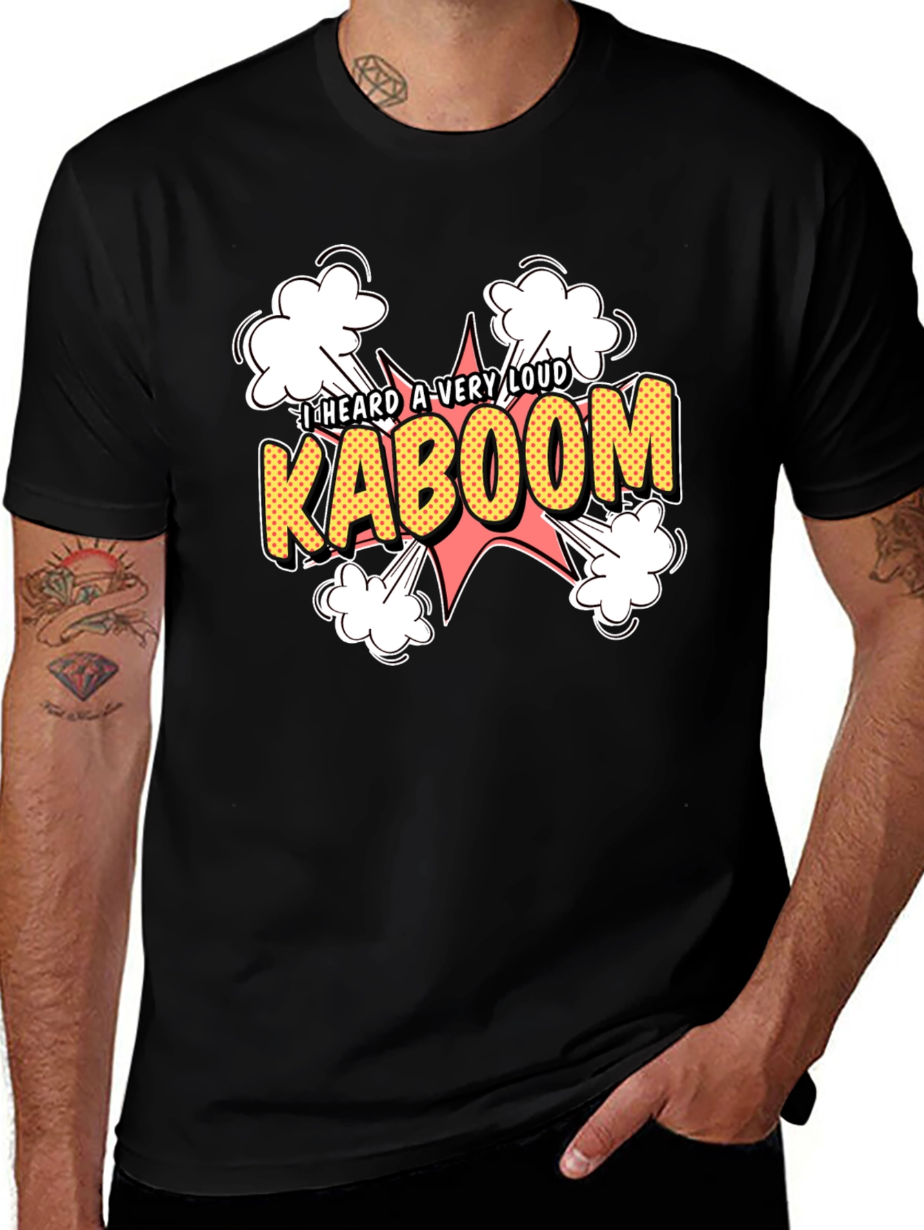 Kaboom Graphic Tee - Loud Explosion Design