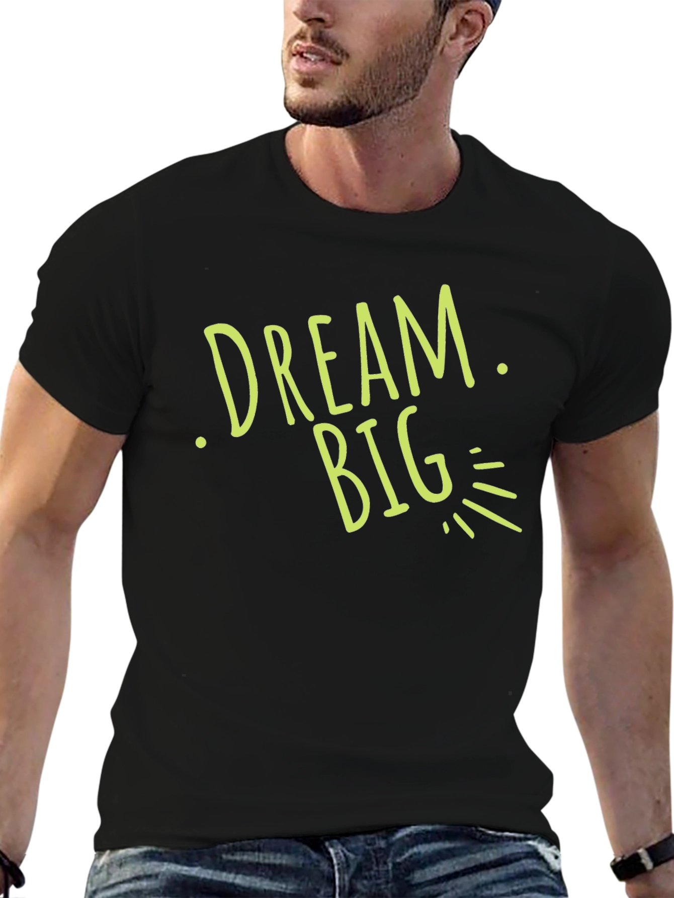 Dream Big Graphic T-Shirt - Motivational Black Tee