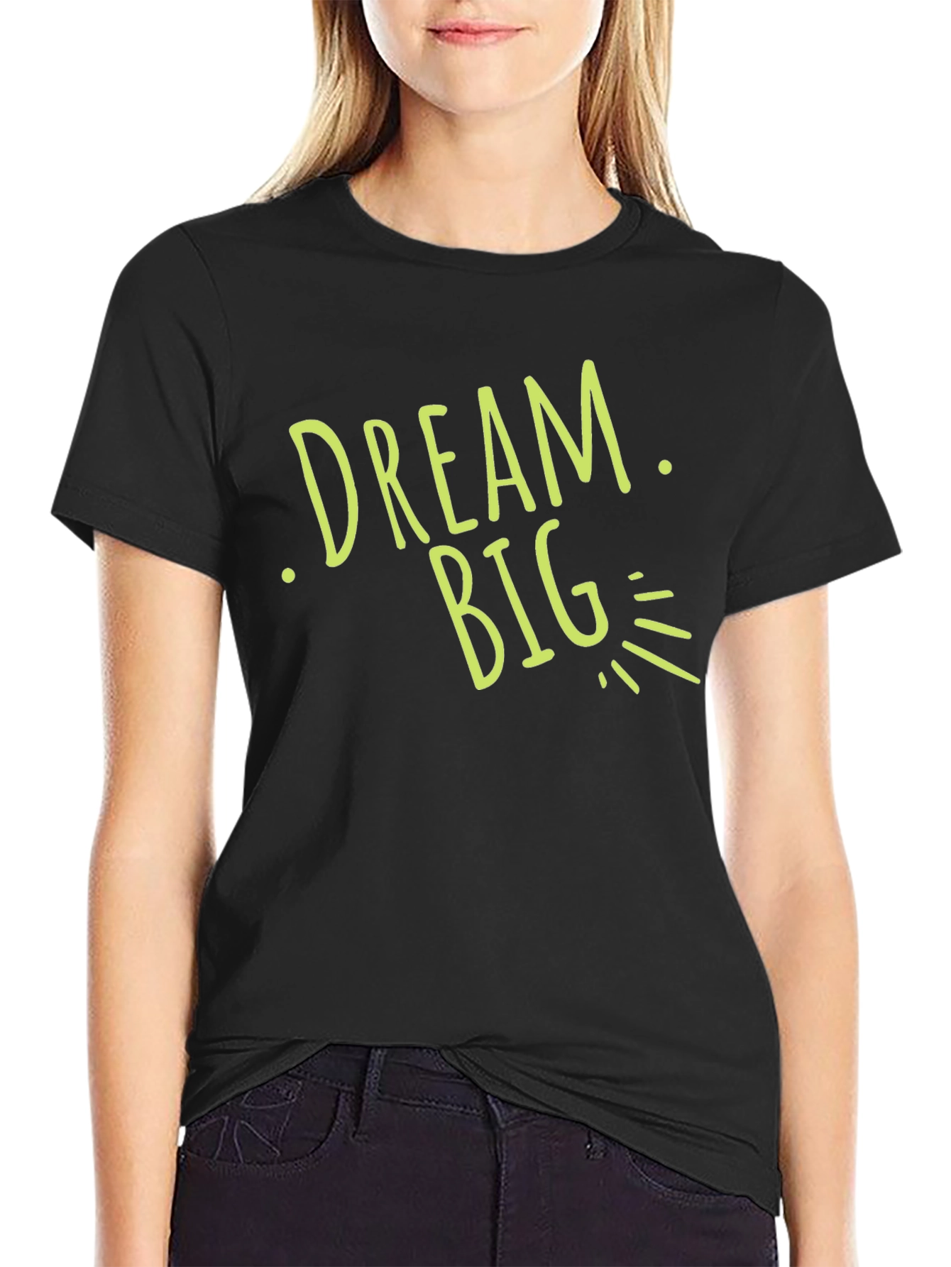 Dream Big Graphic T-Shirt - Motivational Black Tee