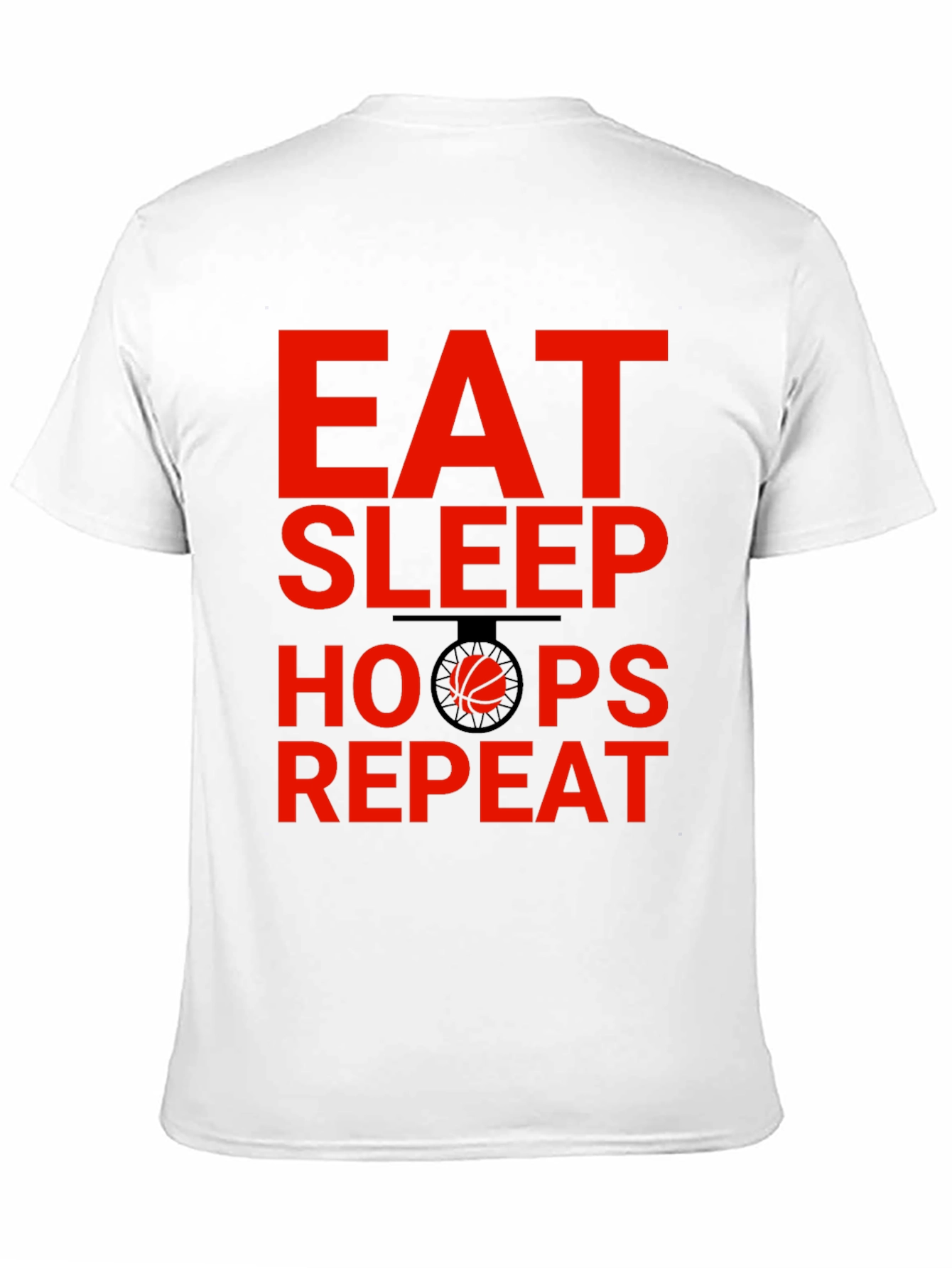 Eat Sleep Hoops Repeat Basketball Graphic Tee
