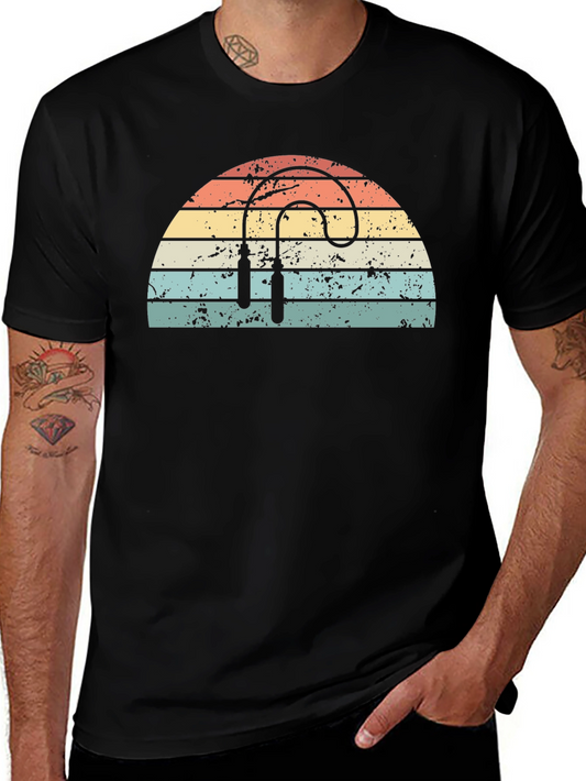 Retro Jump Rope T-Shirt - Vintage Sunset Design