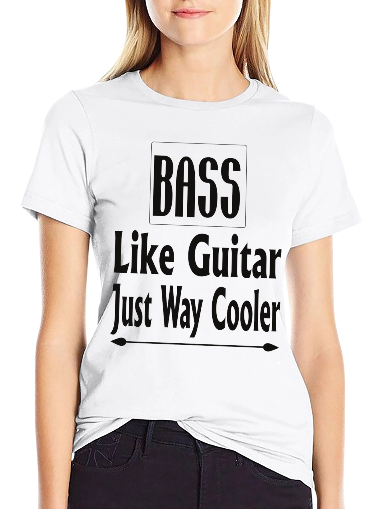 Bass Like Guitar Just Way Cooler Black T-Shirt