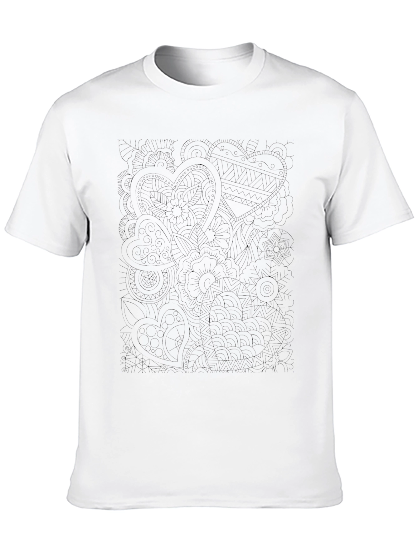 Stylish Mens Black Tee with Abstract Design