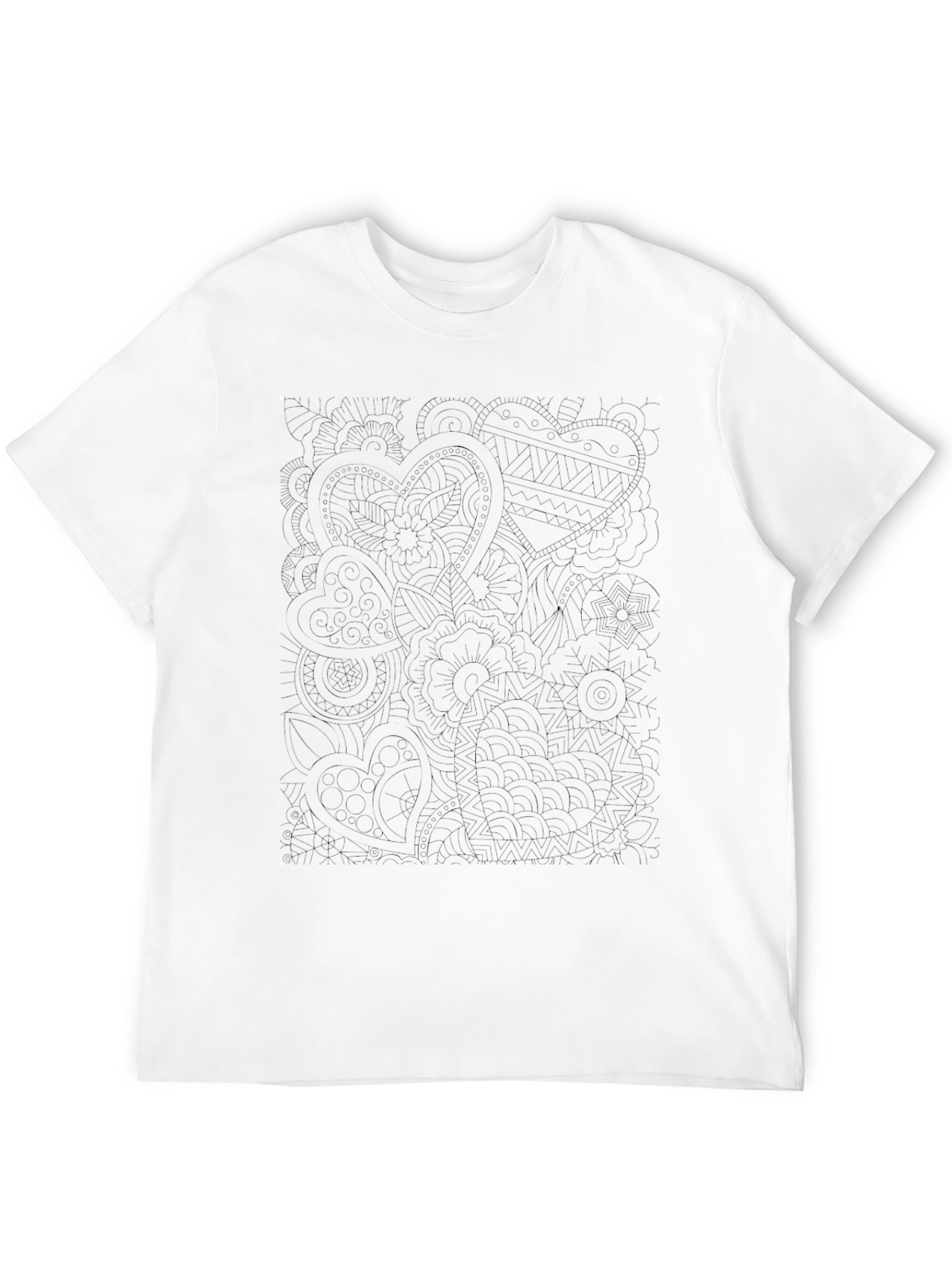 Stylish Mens Black Tee with Abstract Design