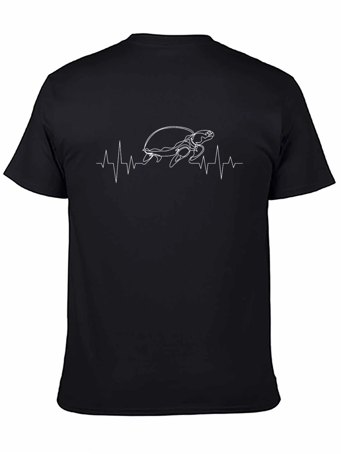 Turtle Heartbeat T-Shirt - Black Graphic Tee
