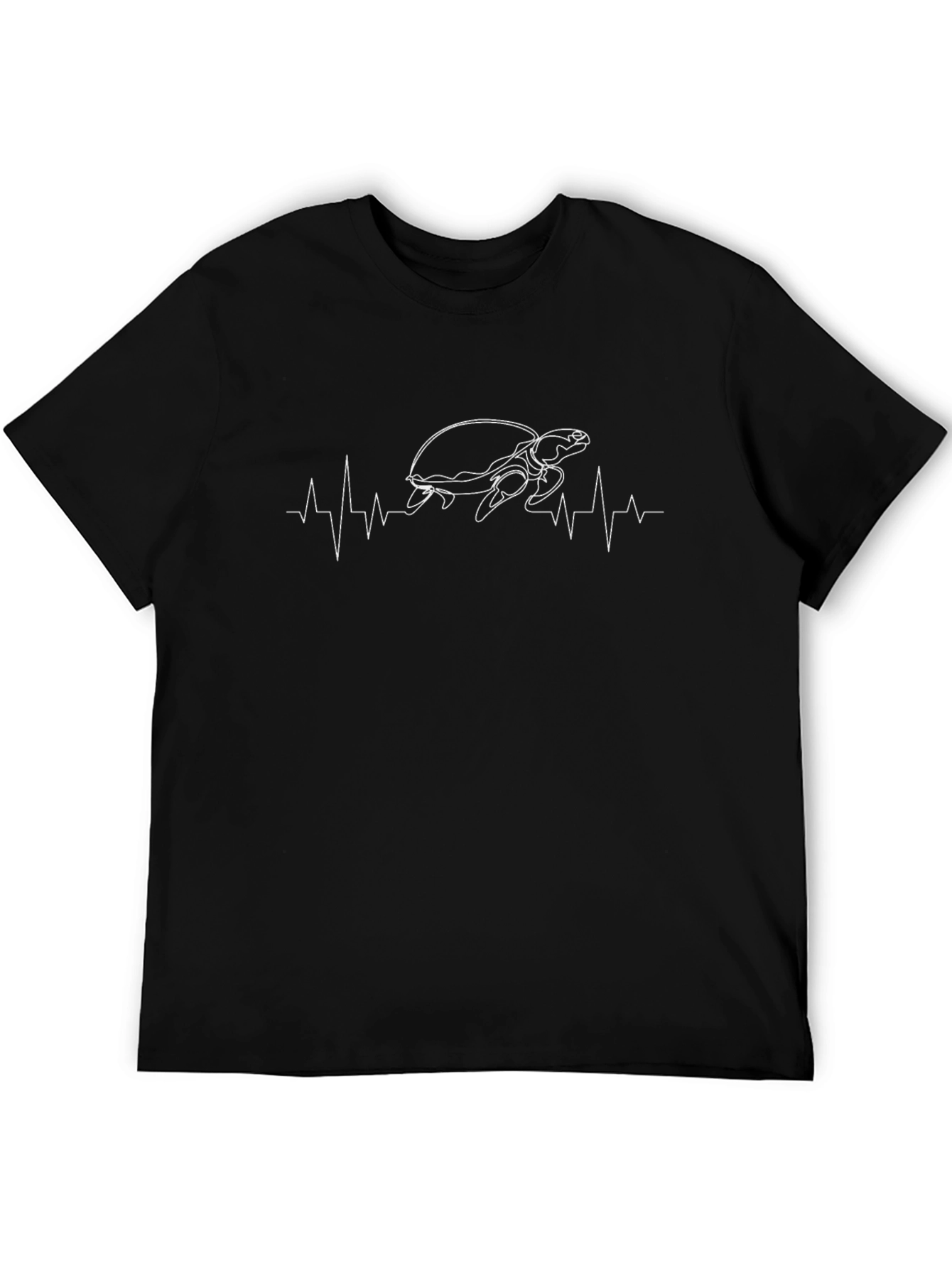 Turtle Heartbeat T-Shirt - Black Graphic Tee