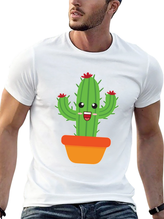 Cactus Graphic Tee - Trendy Plant Lover Shirt