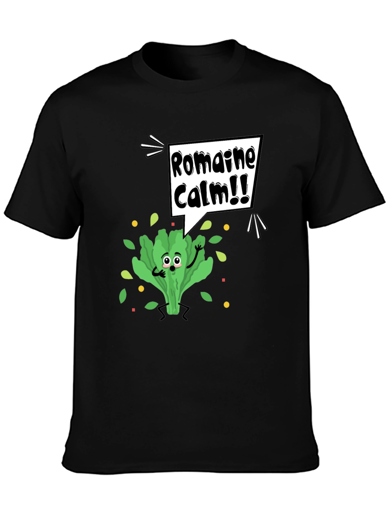 Romaine Calm Graphic Tee - Funny Food Pun T-Shirt