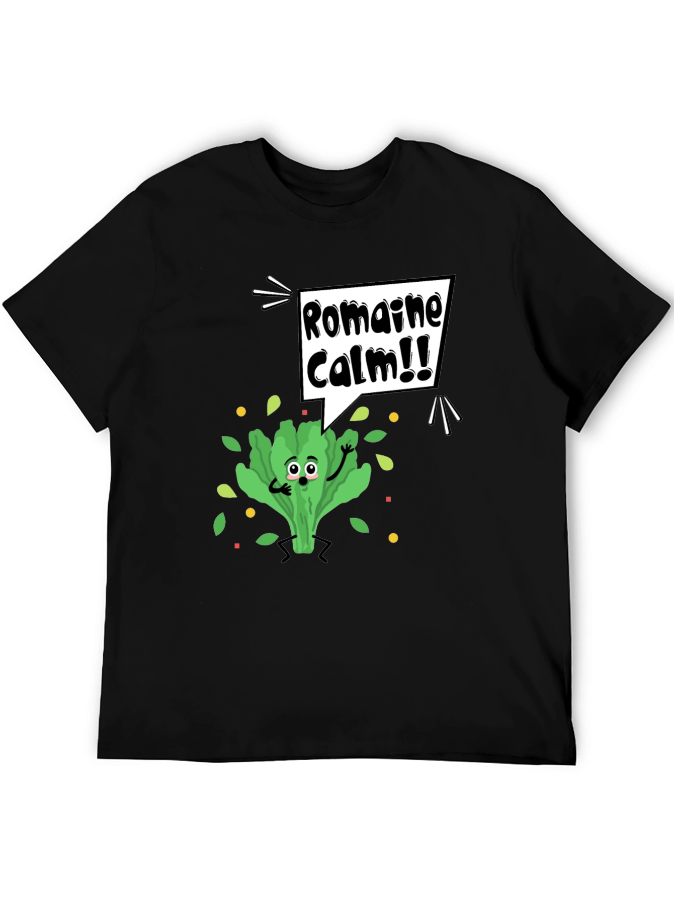 Romaine Calm Graphic Tee - Funny Food Pun T-Shirt