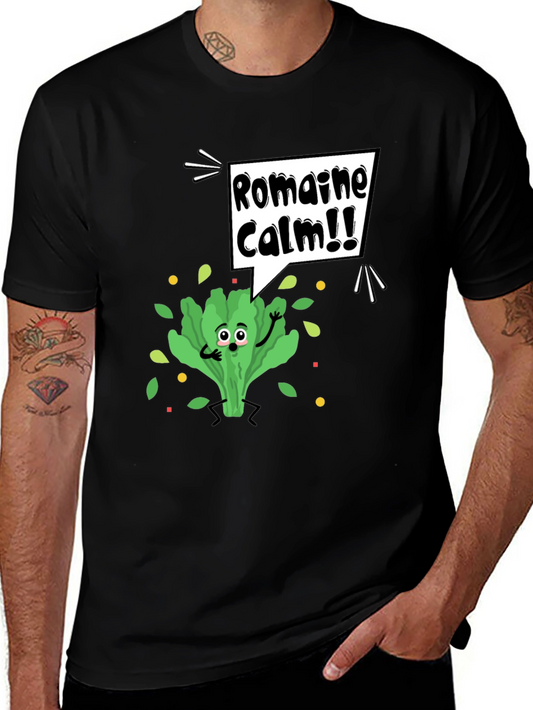 Romaine Calm Graphic Tee - Funny Food Pun T-Shirt