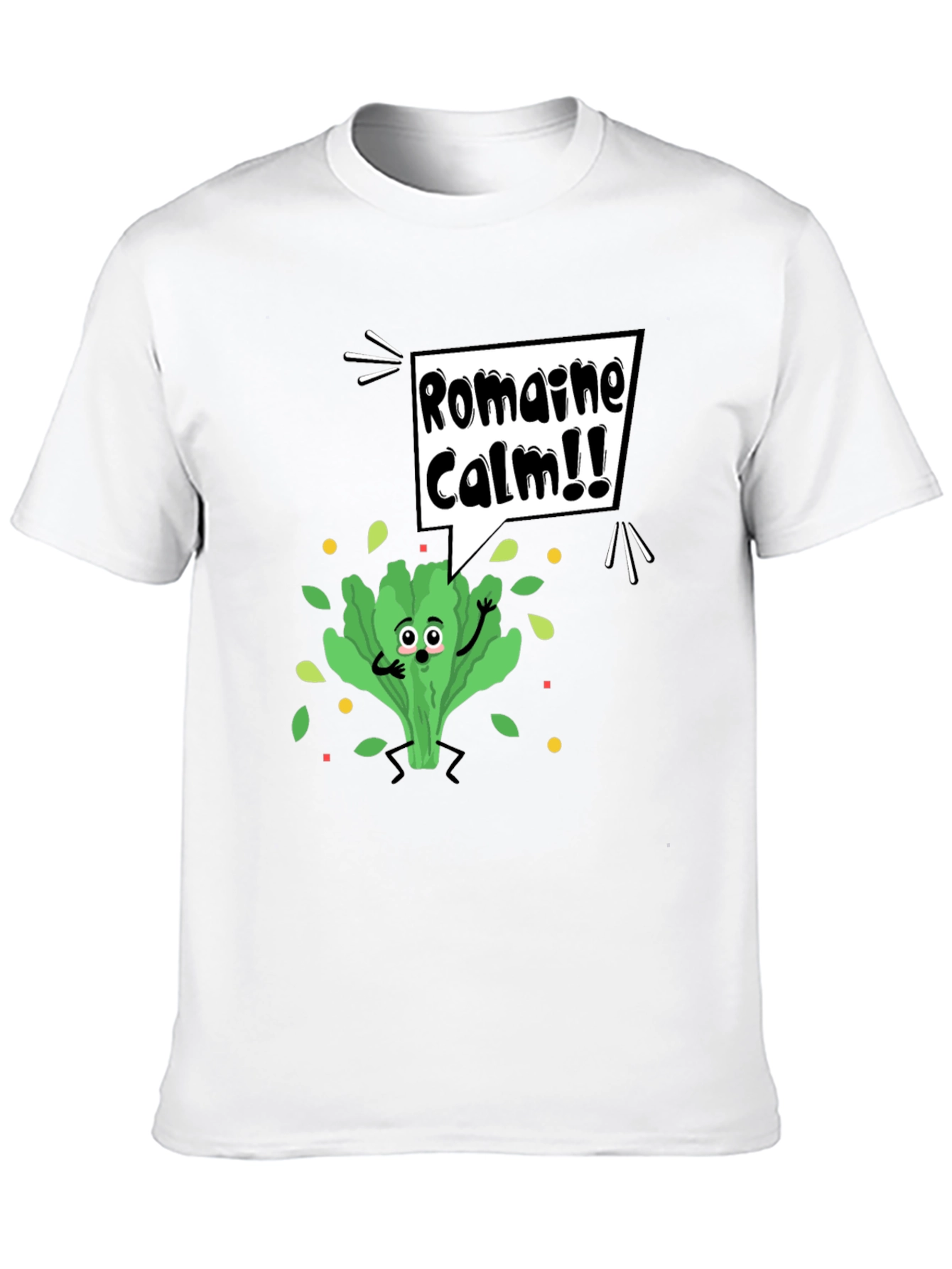 Romaine Calm Graphic Tee - Funny Food Pun T-Shirt