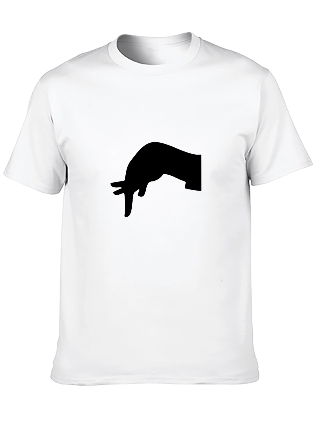 Stylish Black T-Shirt with Hand Gesture Design