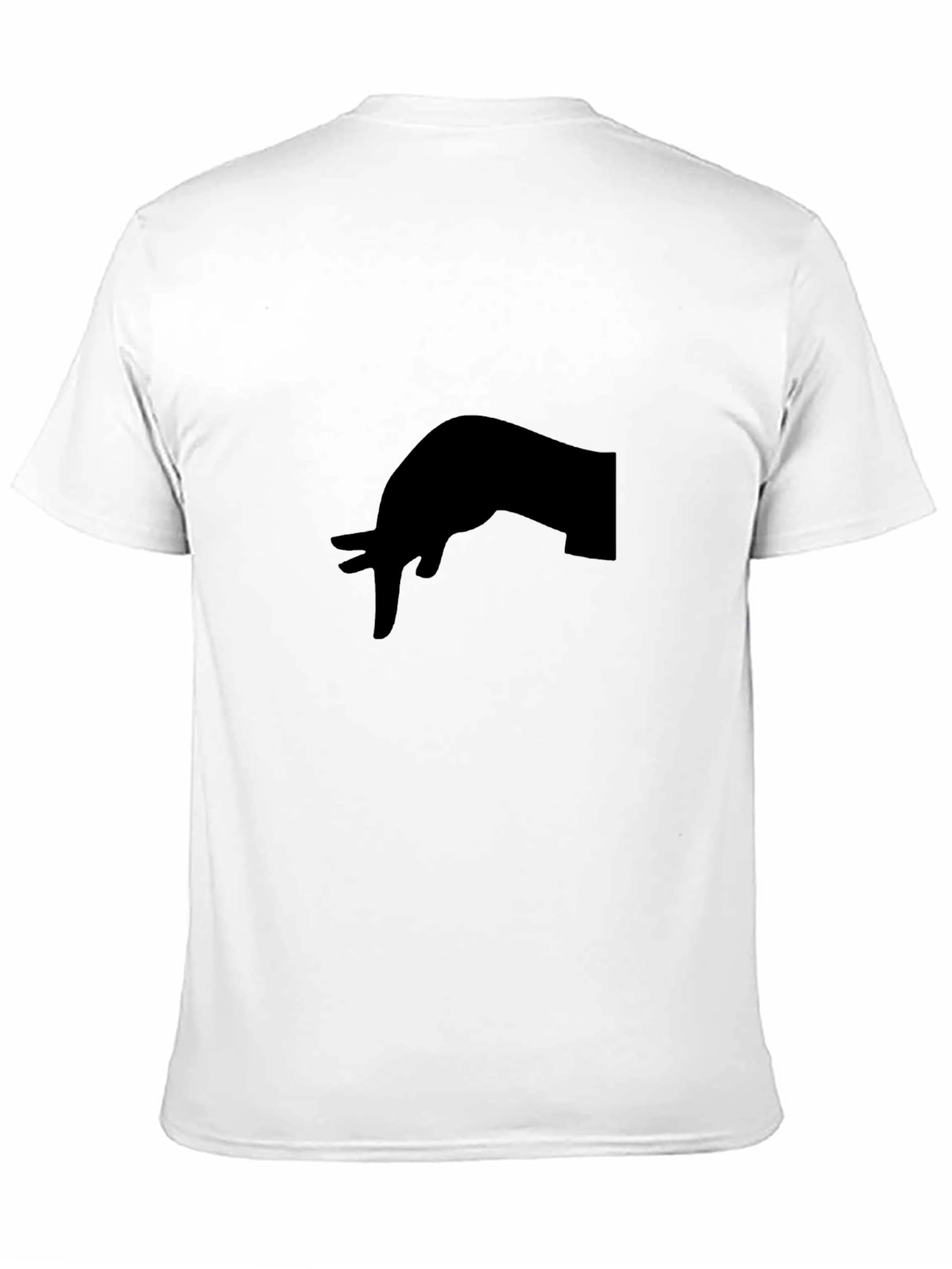 Stylish Black T-Shirt with Hand Gesture Design