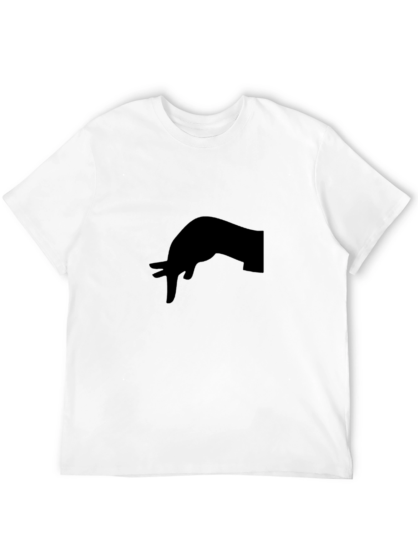 Stylish Black T-Shirt with Hand Gesture Design