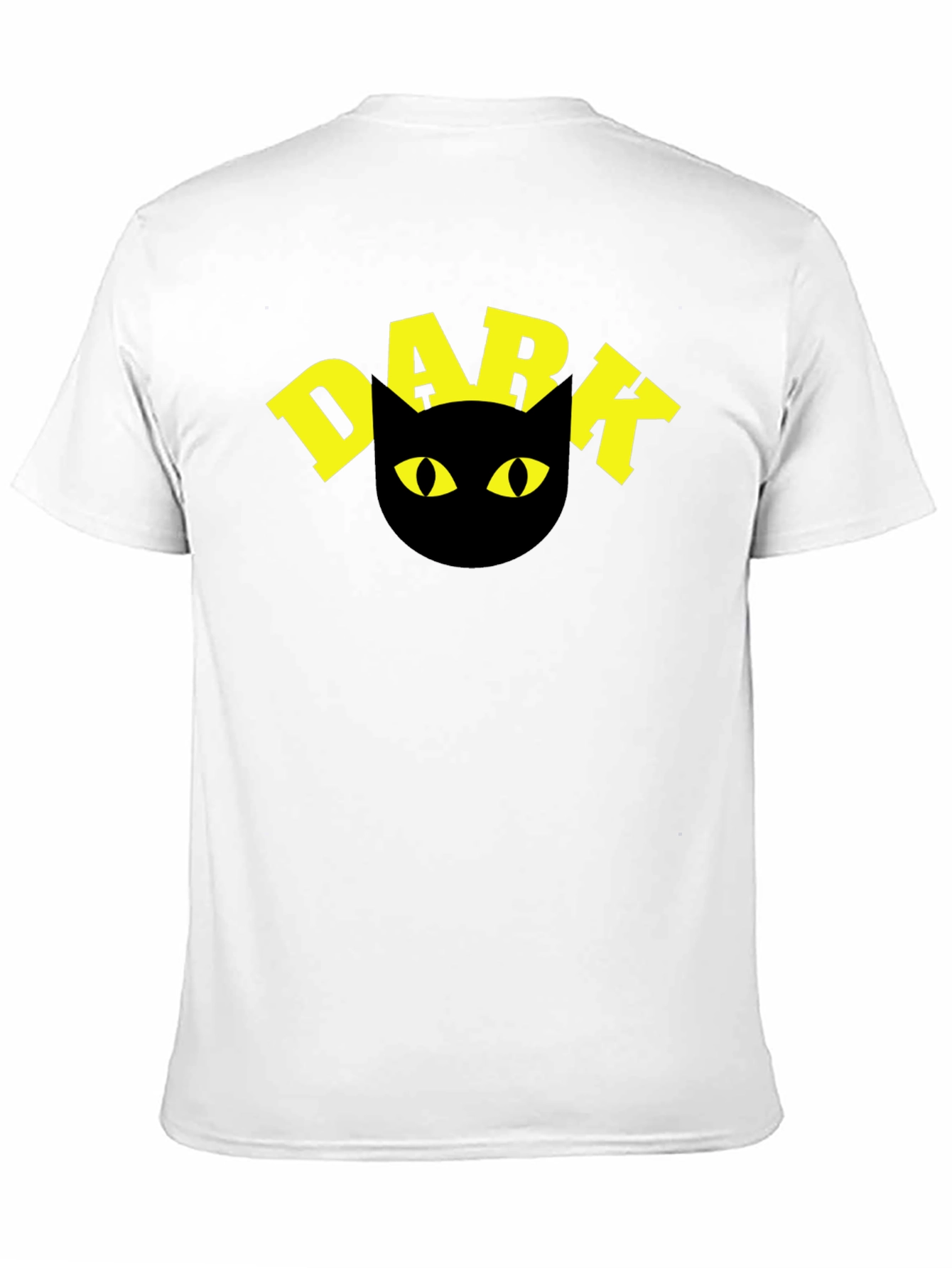 Dark Cat T-Shirt - Black Tee with Yellow Graphic