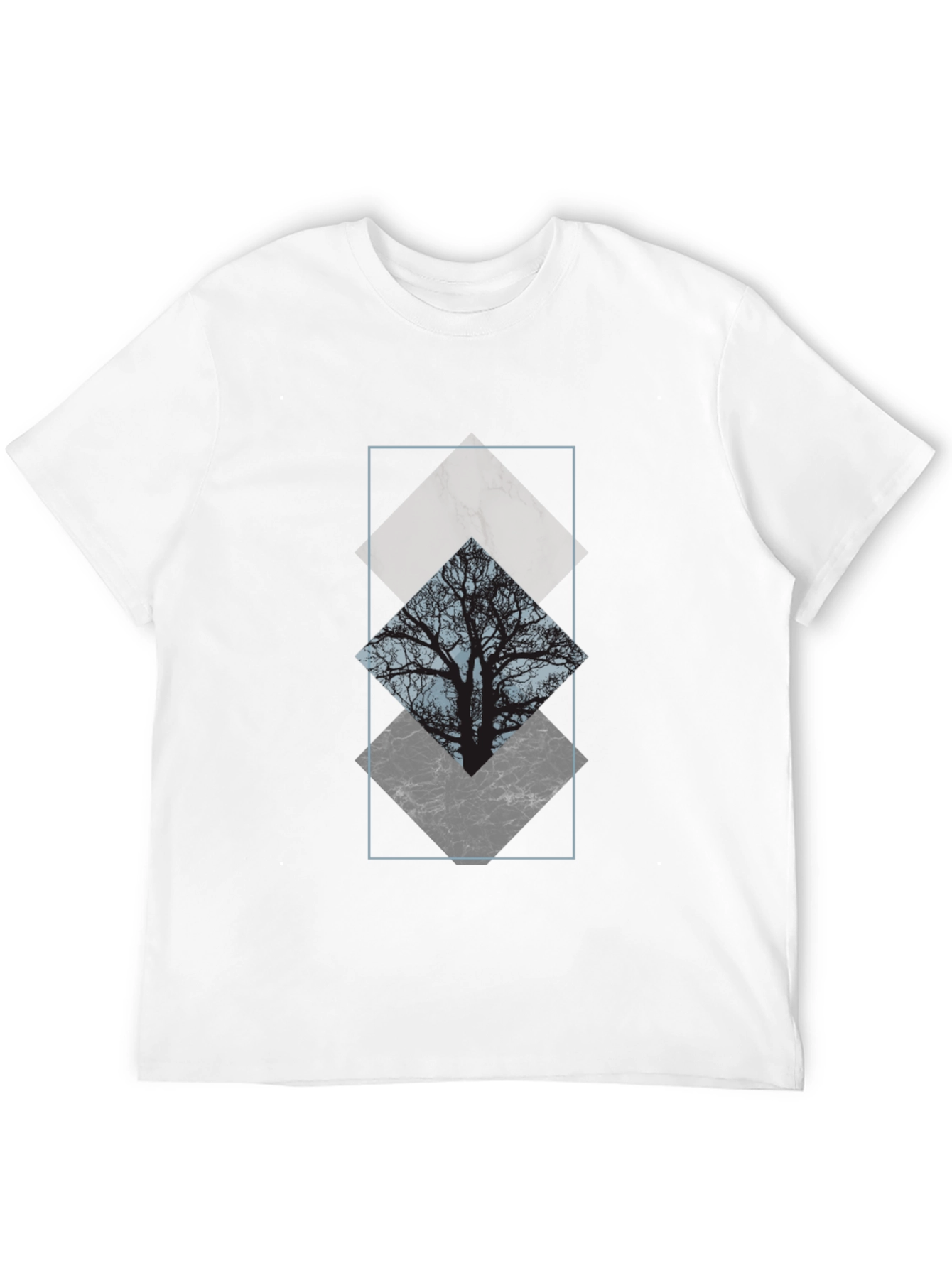 Abstract Tree Graphic Tee - Black