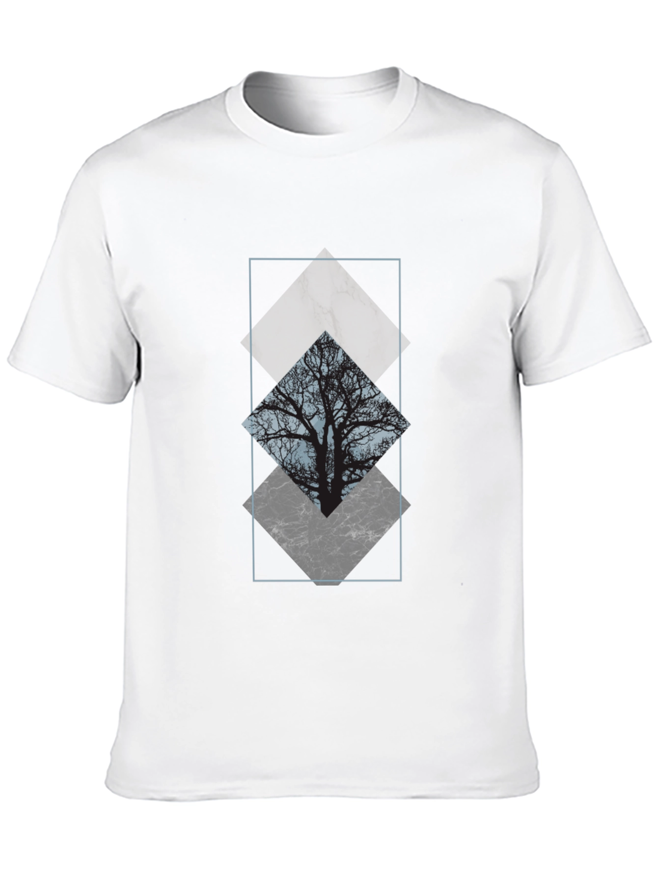 Abstract Tree Graphic Tee - Black