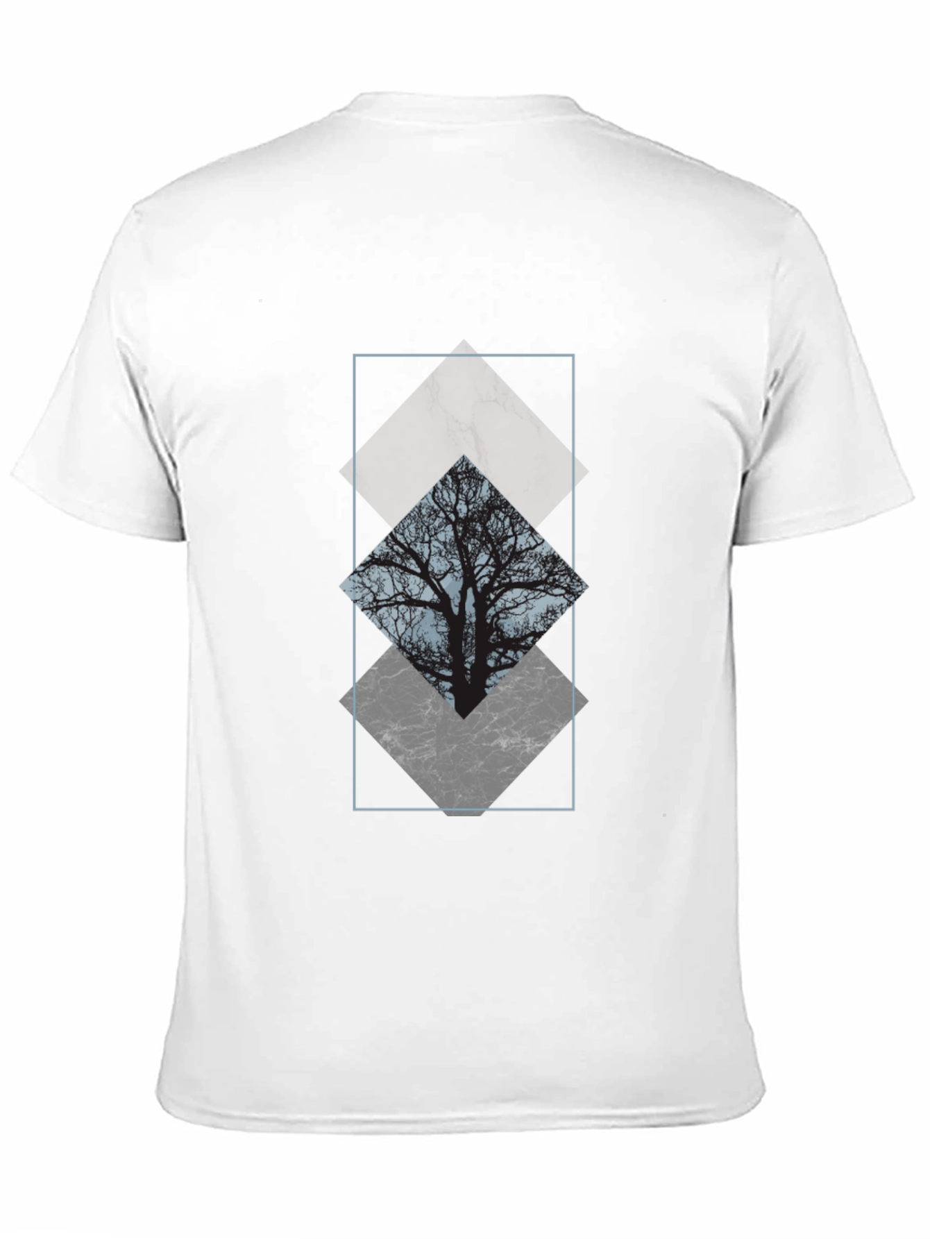 Abstract Tree Graphic Tee - Black
