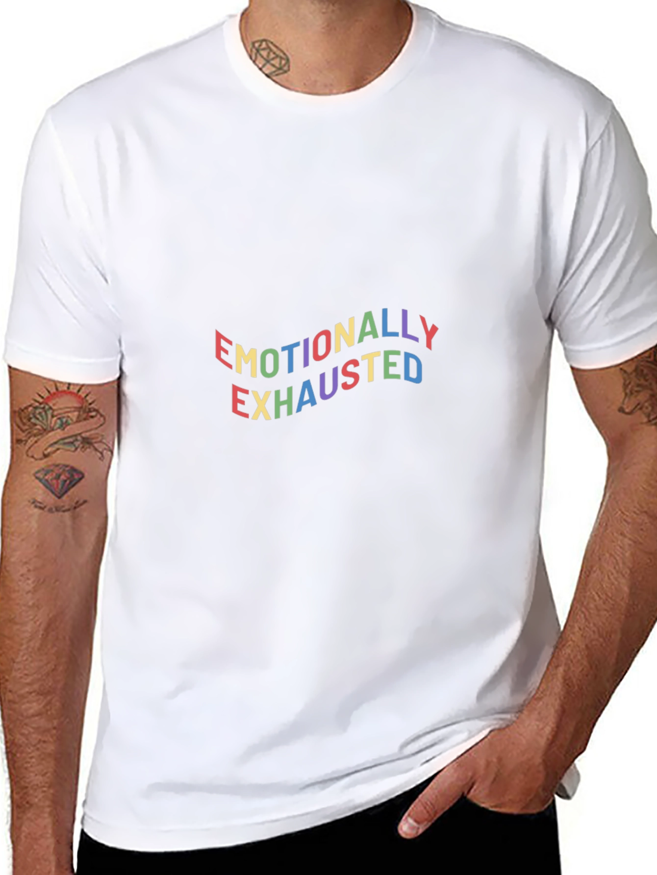 Emotionally Exhausted Graphic Tee - Black Unisex T-Shirt