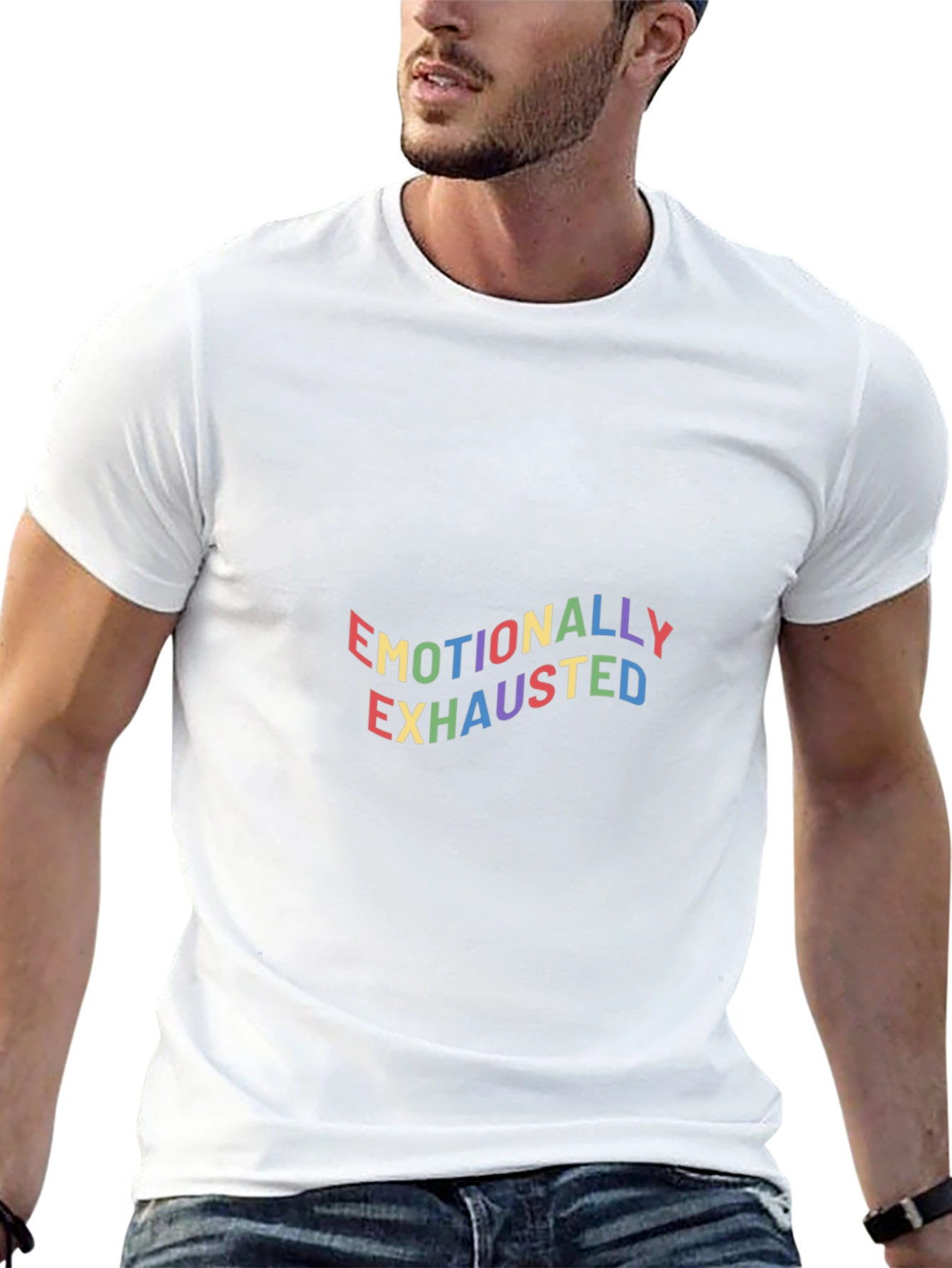 Emotionally Exhausted Graphic Tee - Black Unisex T-Shirt