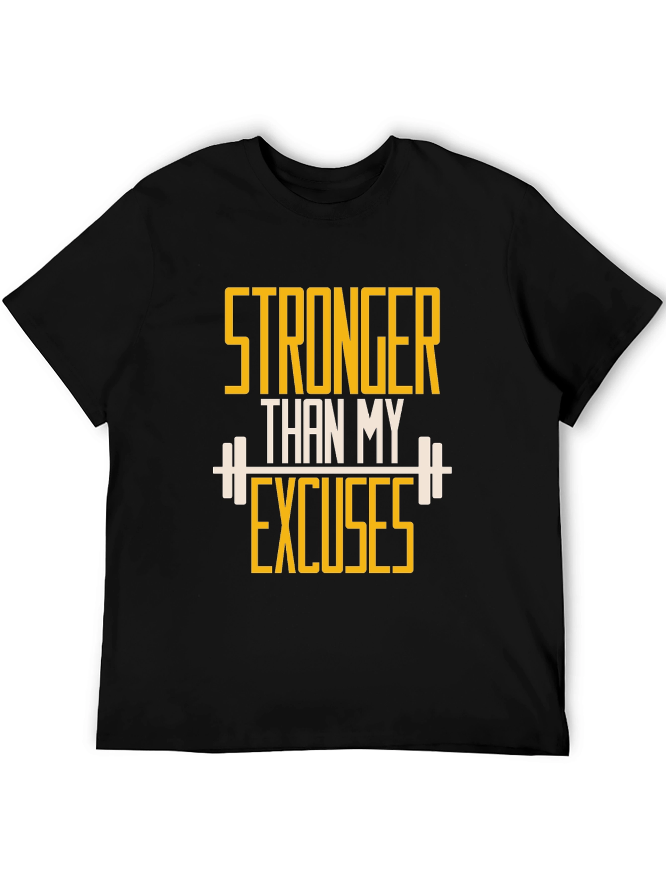 Stronger Than My Excuses Black Graphic Tee