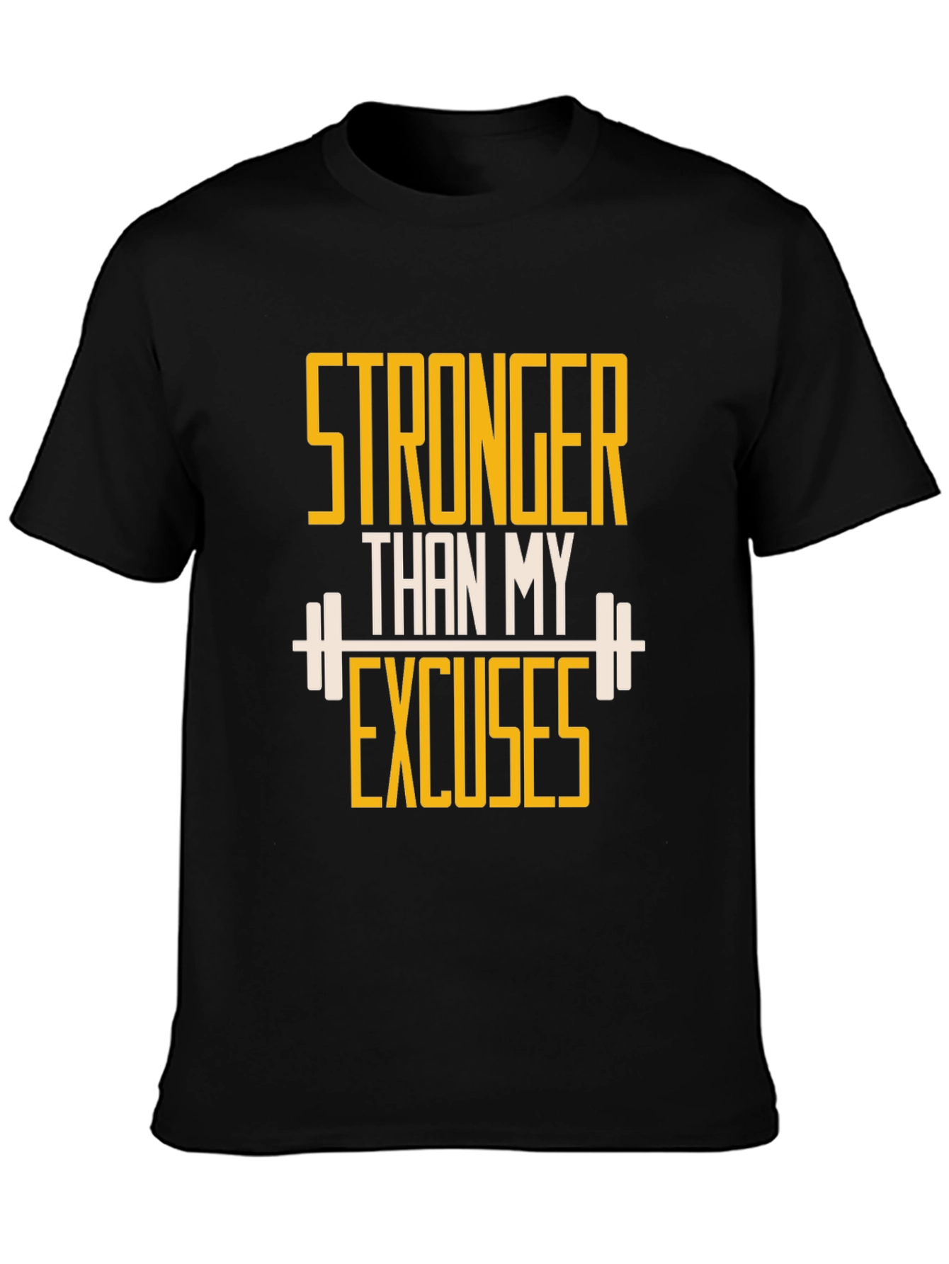 Stronger Than My Excuses Black Graphic Tee