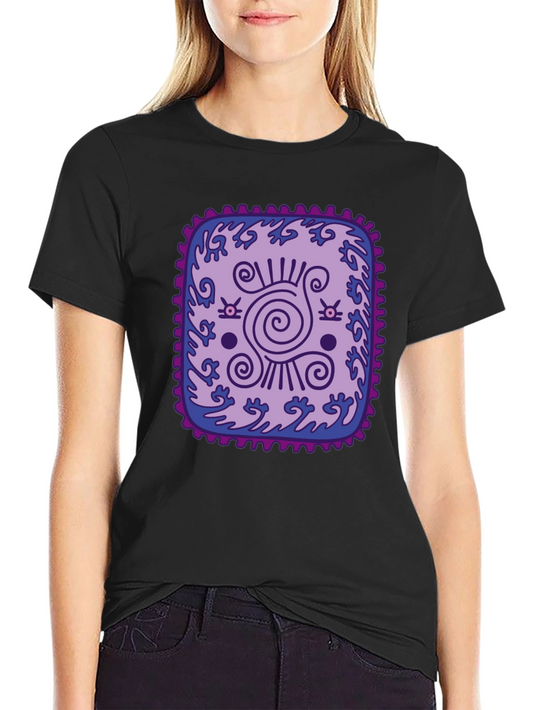 Unique Graphic Tee: Purple & Blue Pattern T-Shirt