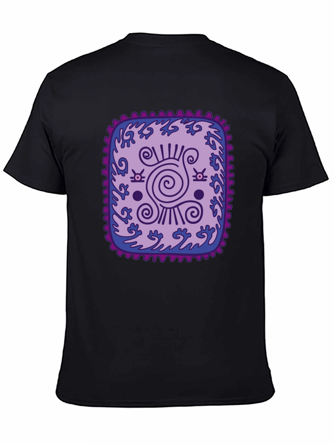 Unique Graphic Tee: Purple & Blue Pattern T-Shirt