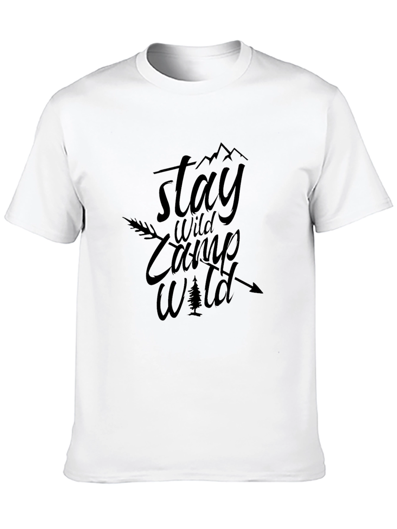 Stay Wild Camp Wild Black Graphic Tee