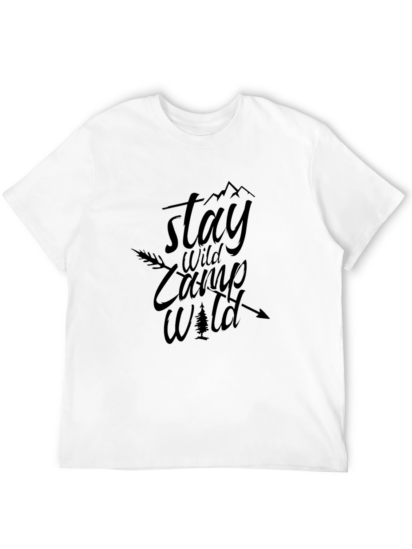 Stay Wild Camp Wild Black Graphic Tee