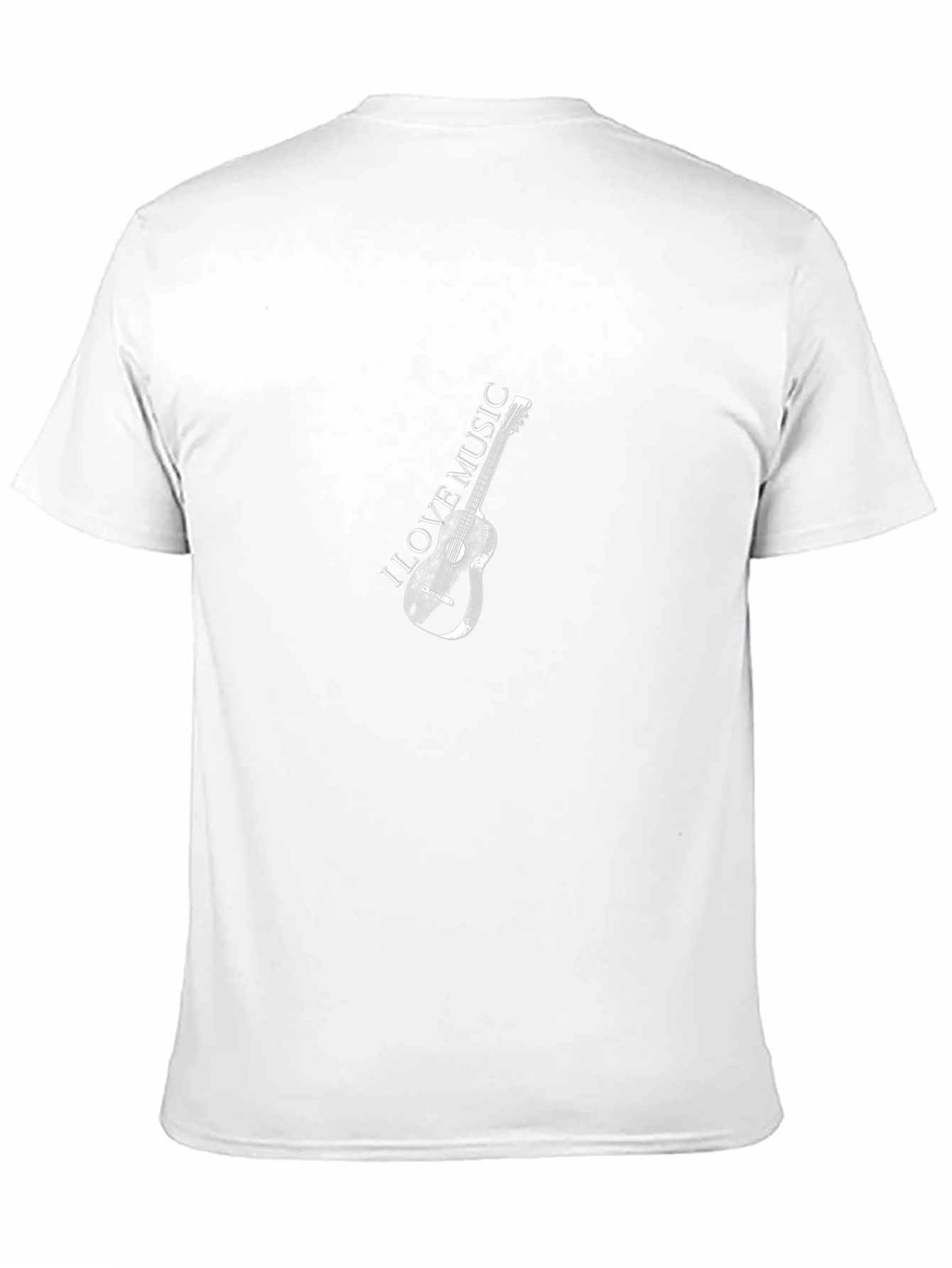I Love Music Guitar Graphic T-Shirt