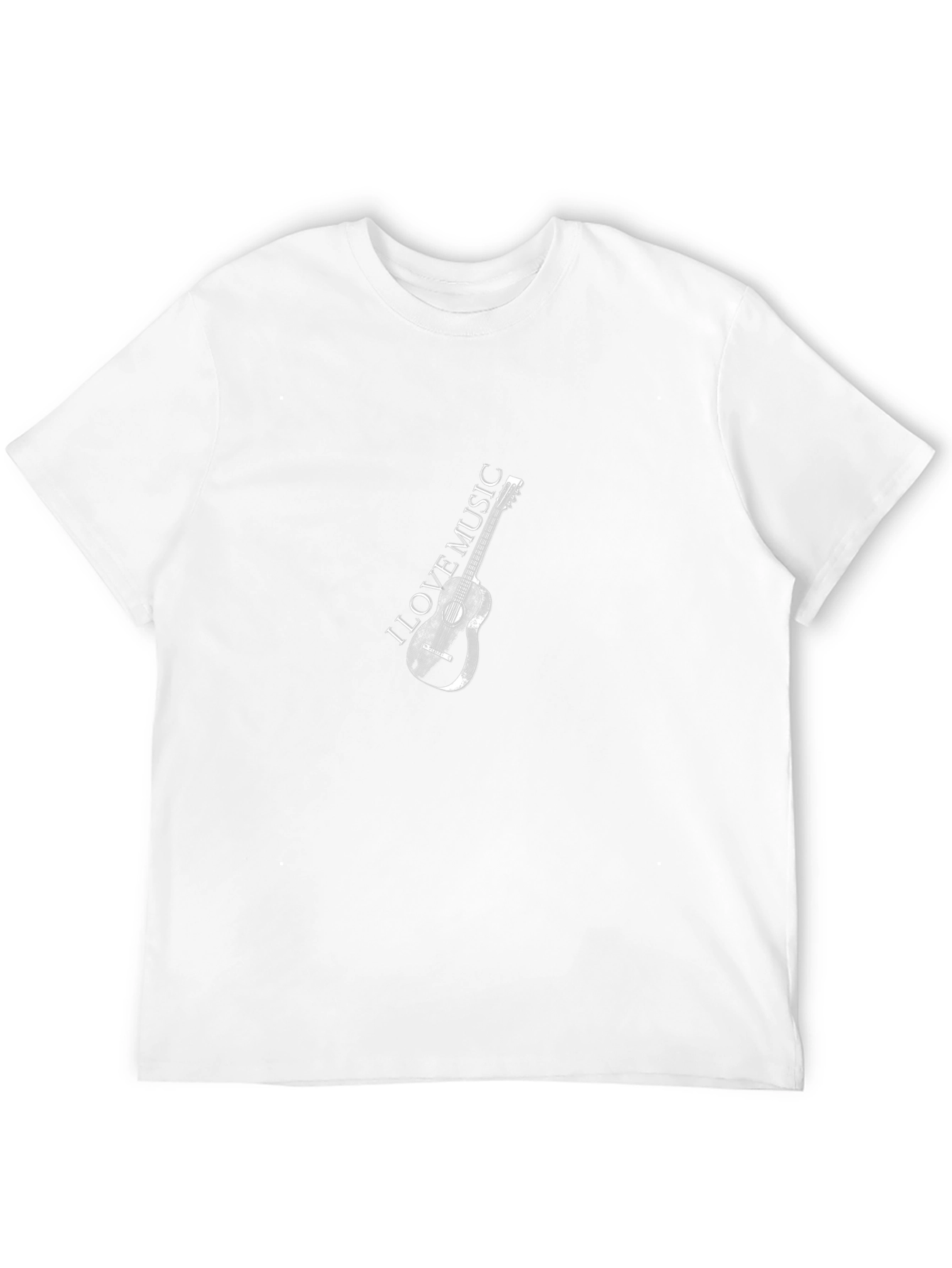 I Love Music Guitar Graphic T-Shirt