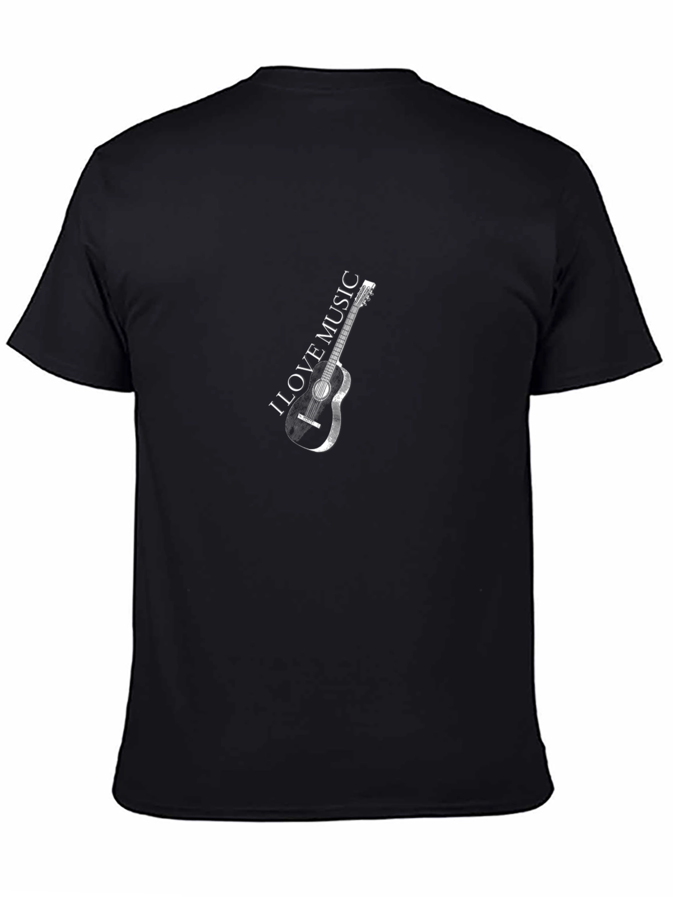 I Love Music Guitar Graphic T-Shirt