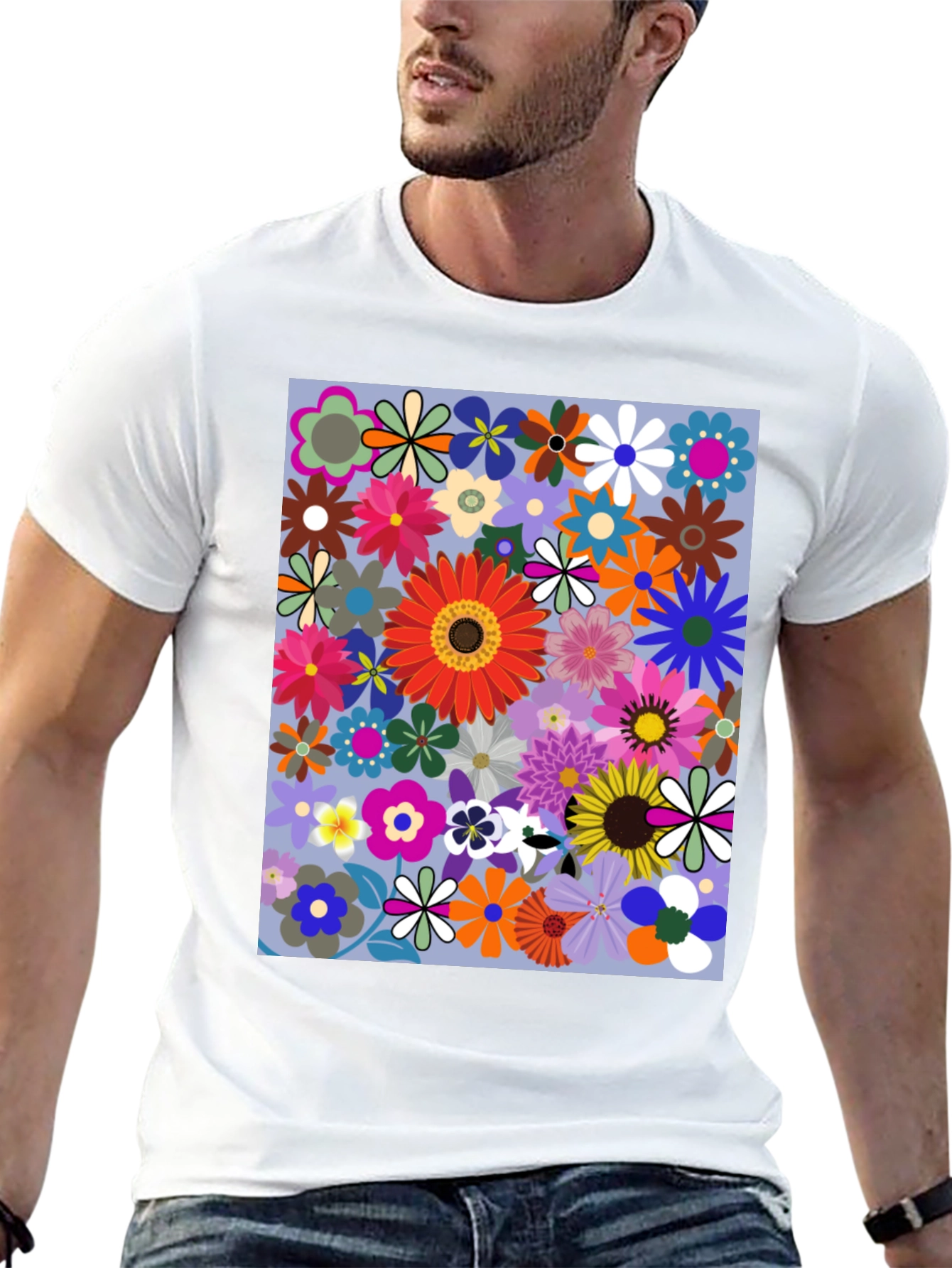 Floral Print Graphic T-Shirt