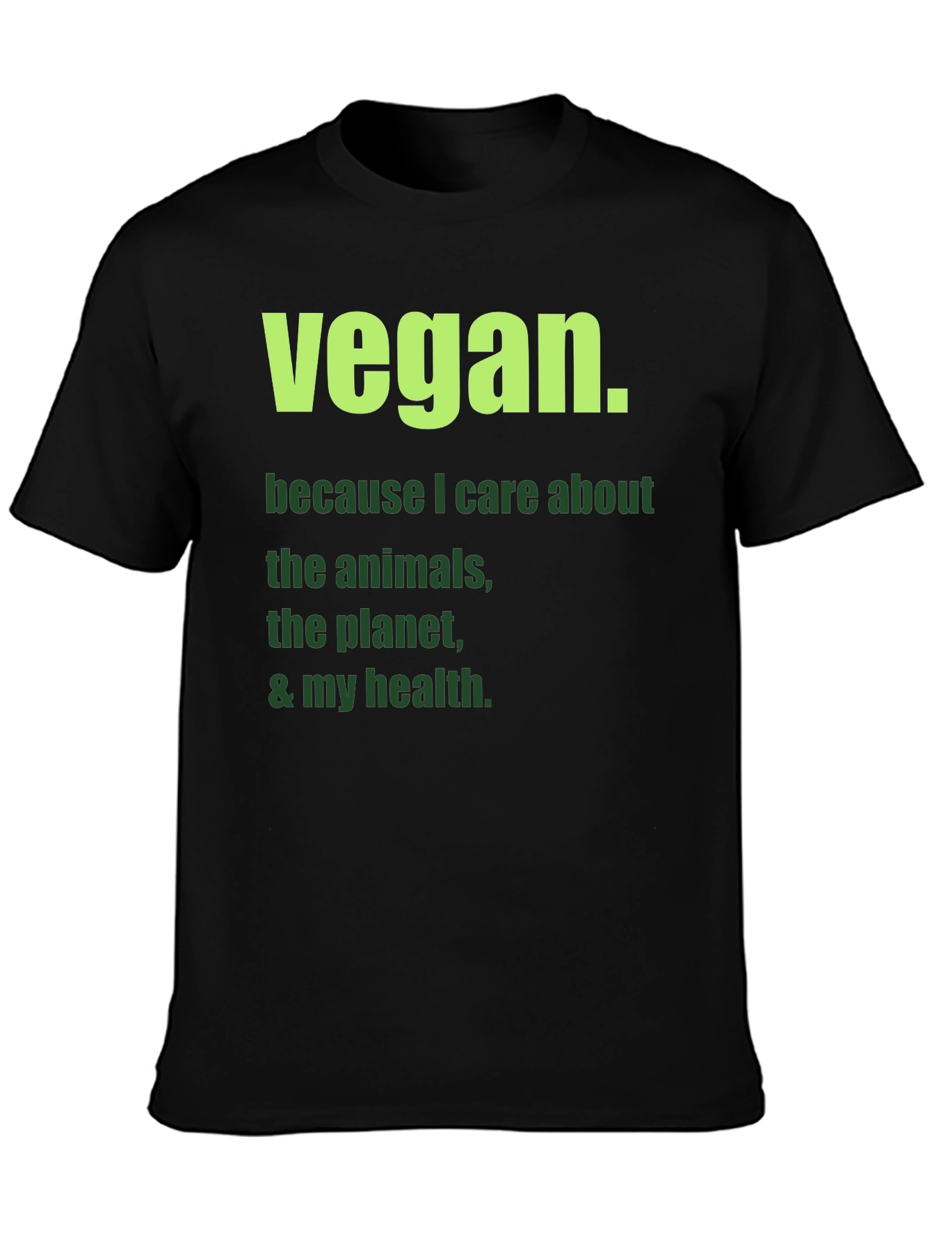 Vegan Statement T-Shirt: Care About Animals & Planet!