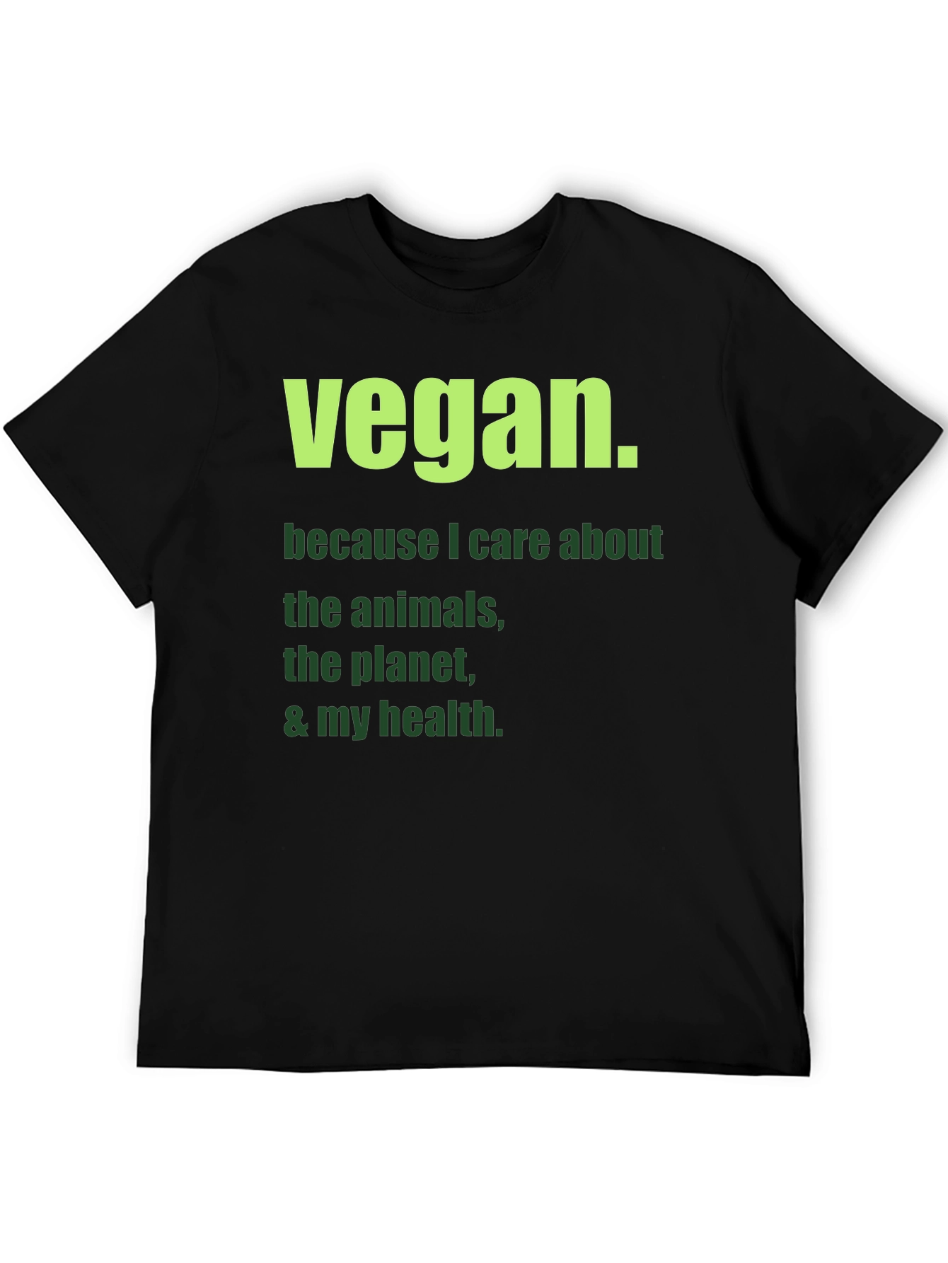 Vegan Statement T-Shirt: Care About Animals & Planet!